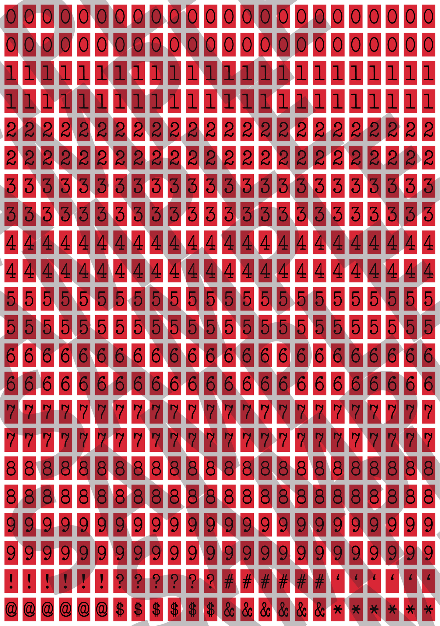 Tiny Letters & Numbers