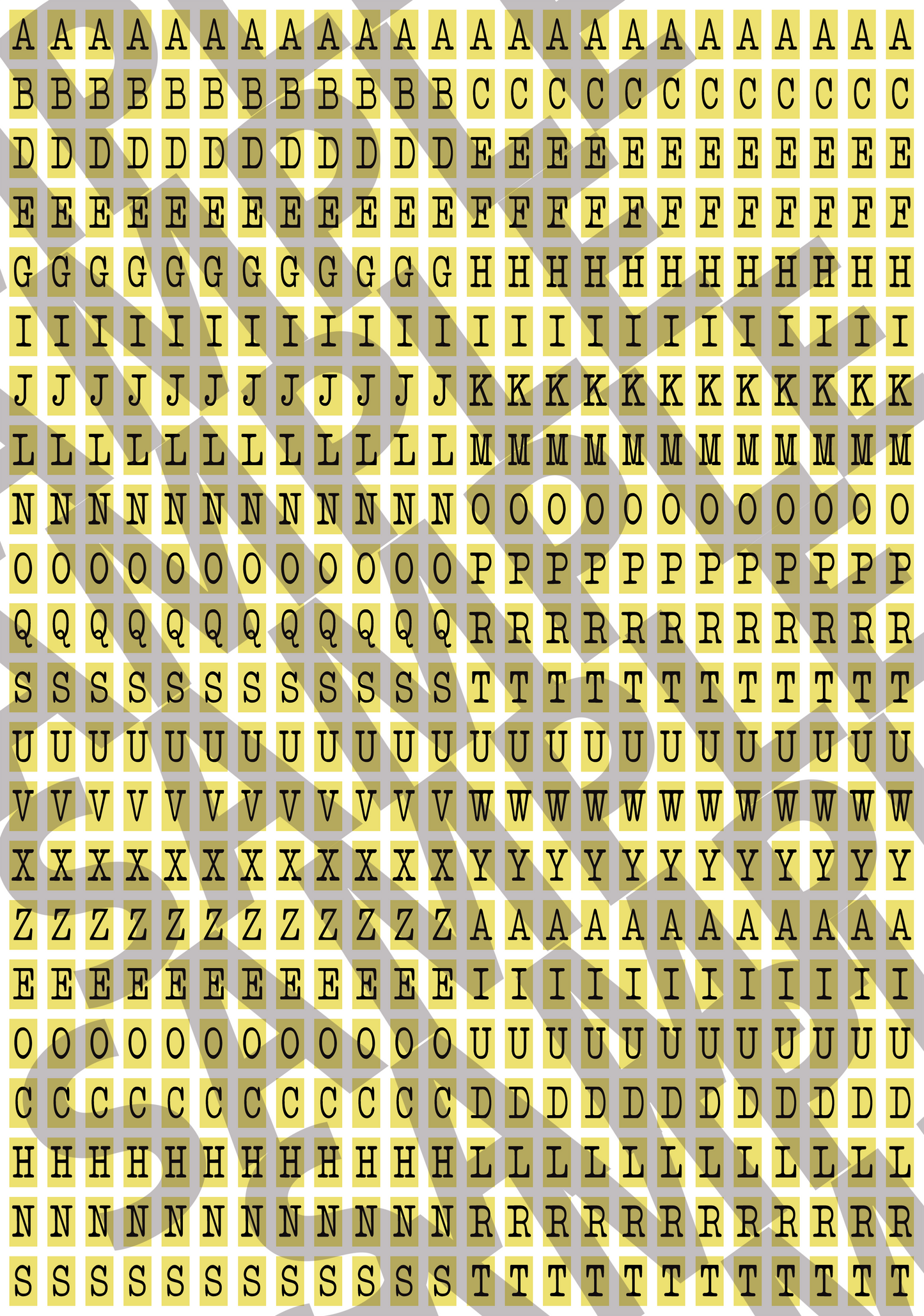 Tiny Letters & Numbers