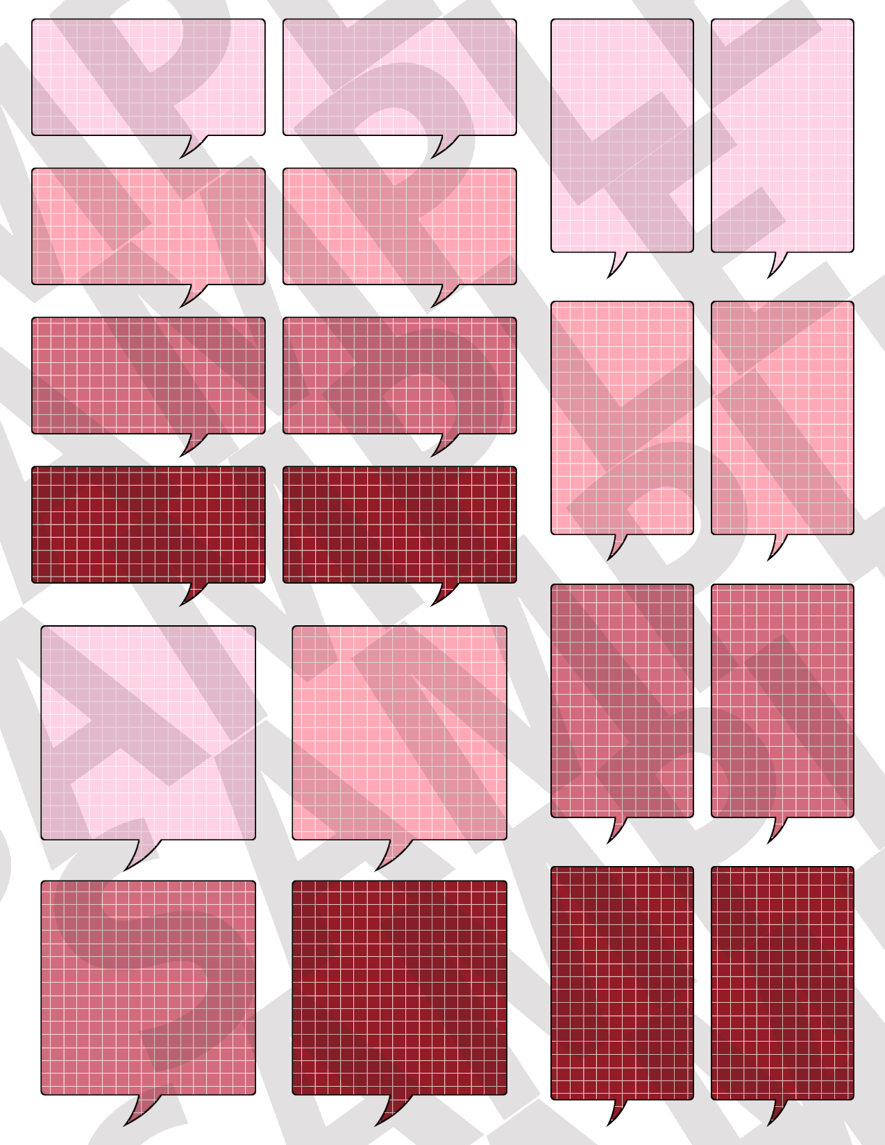 Grid Speech Bubbles