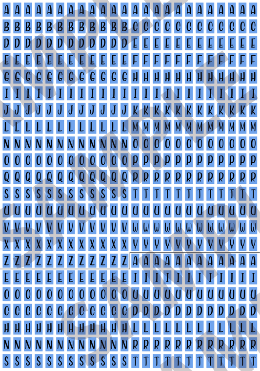 Tiny Letters & Numbers