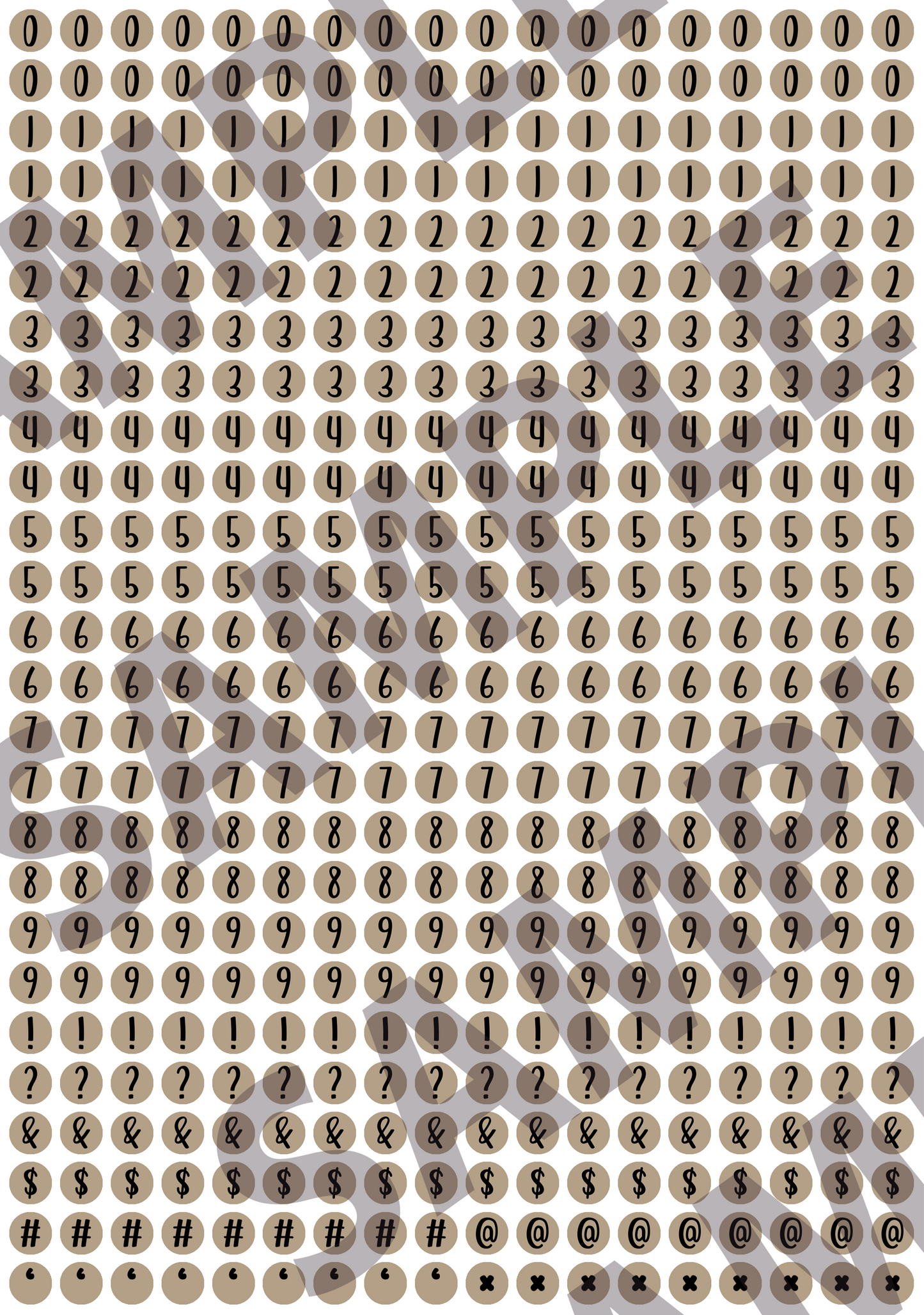 Circle Letters & Numbers