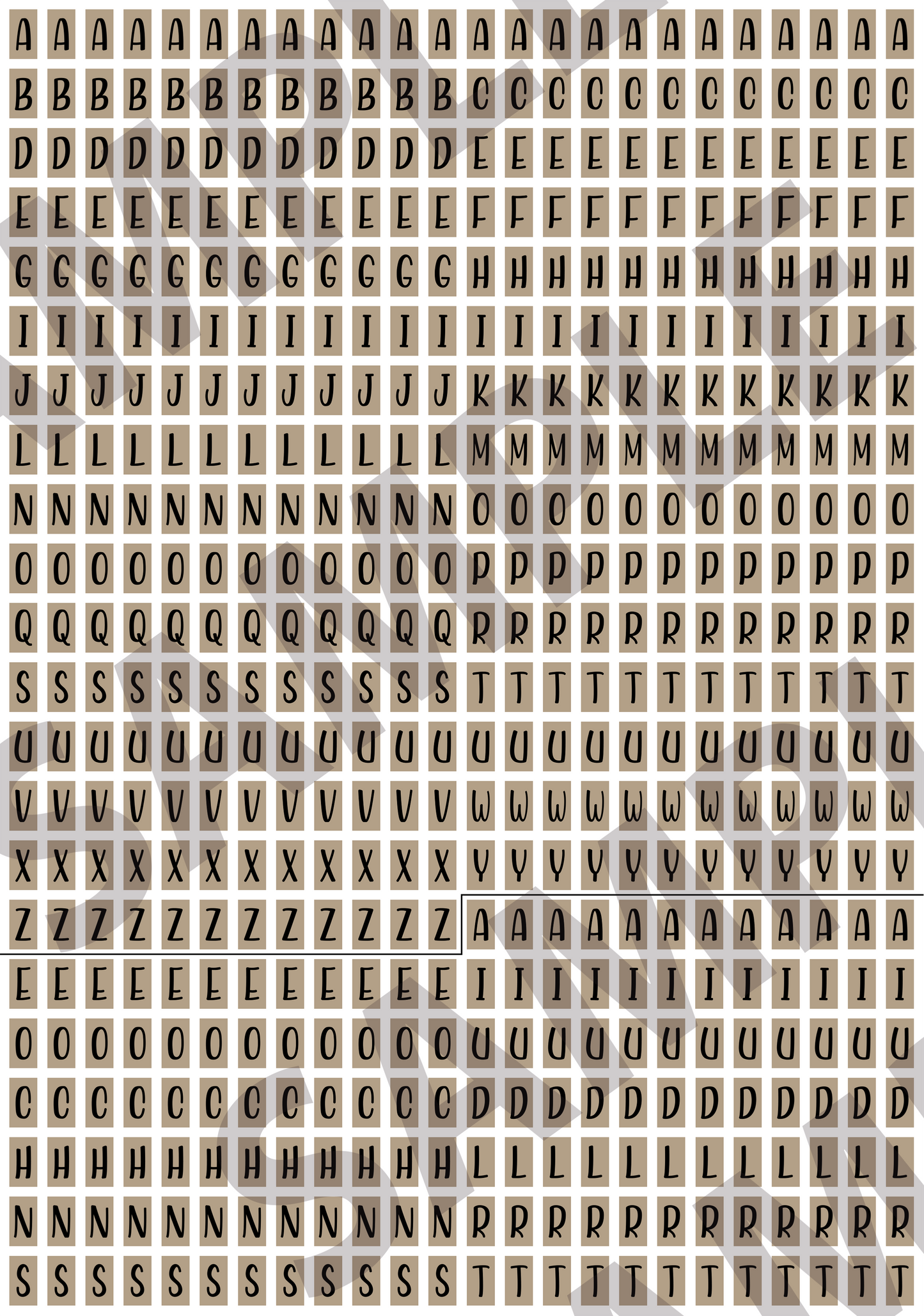 Tiny Letters & Numbers