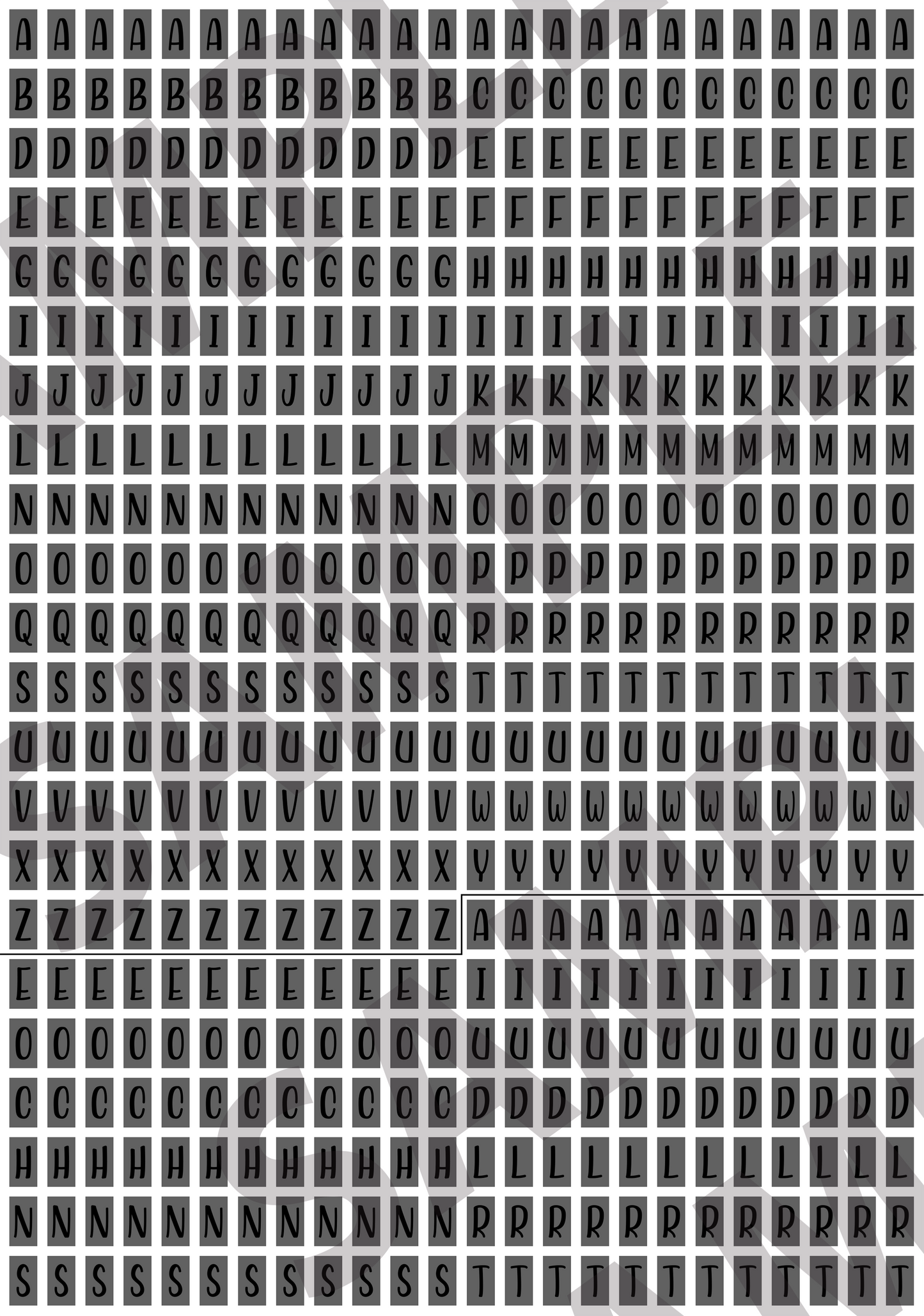 Tiny Letters & Numbers