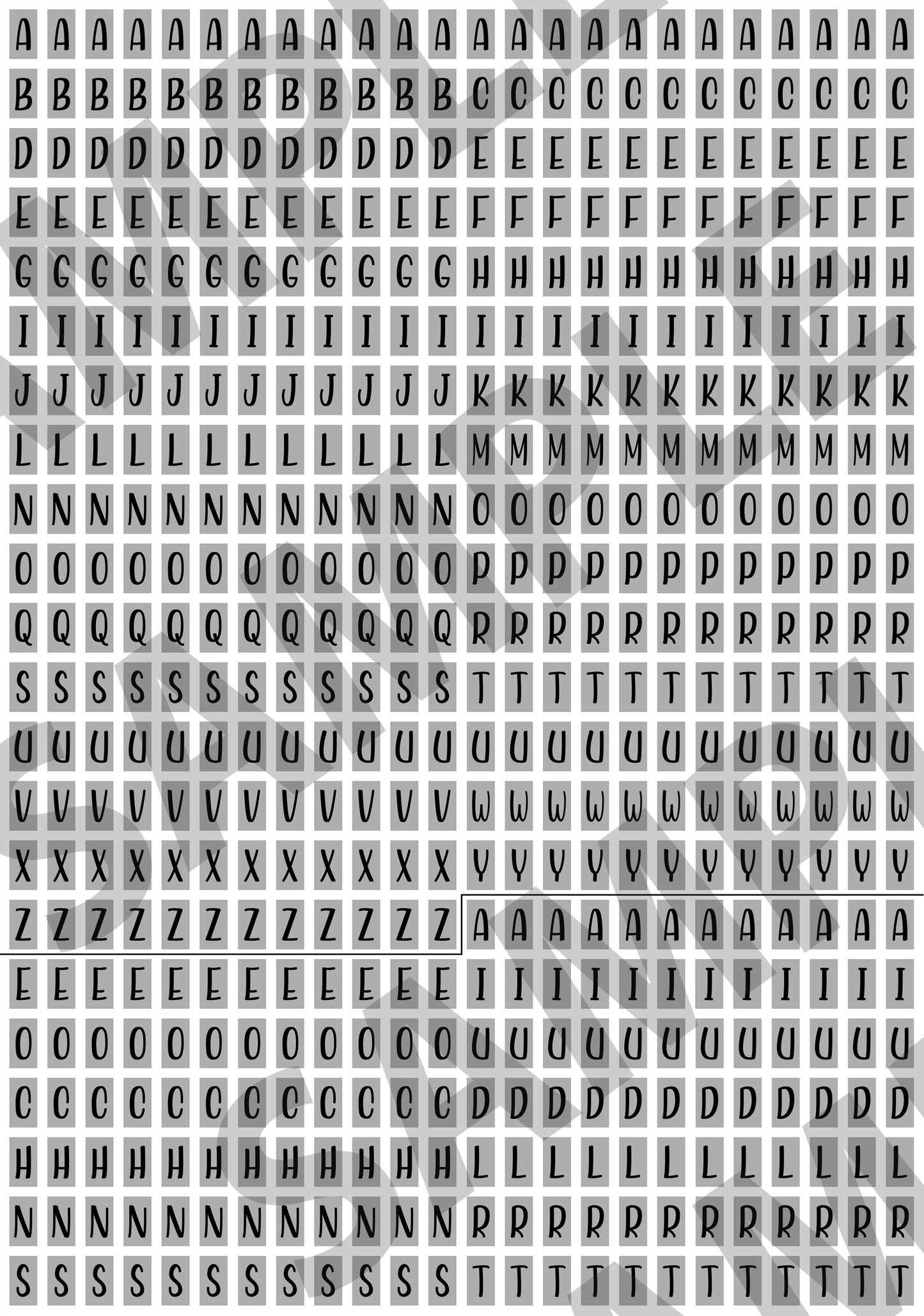 Tiny Letters & Numbers