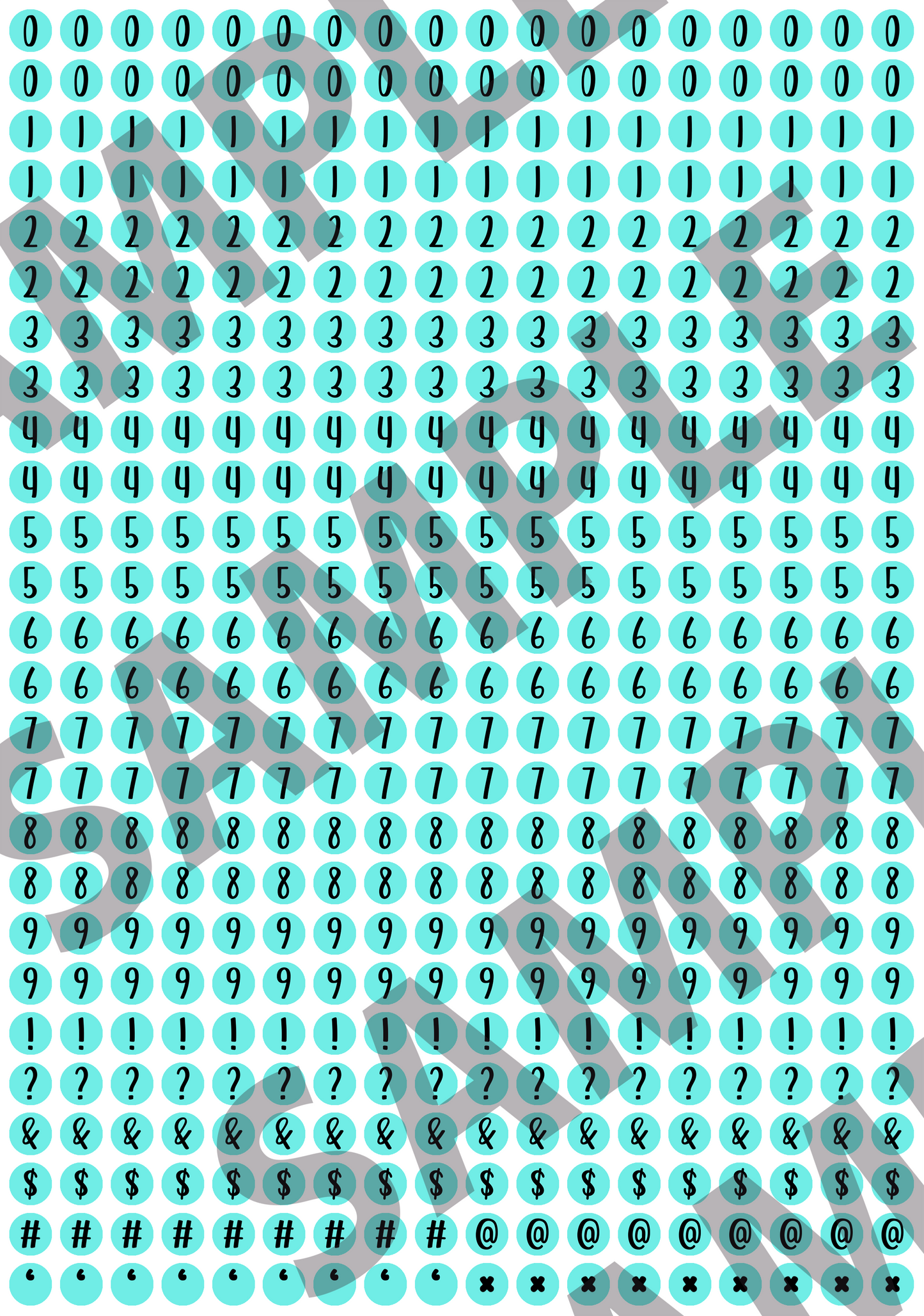 Circle Letters & Numbers