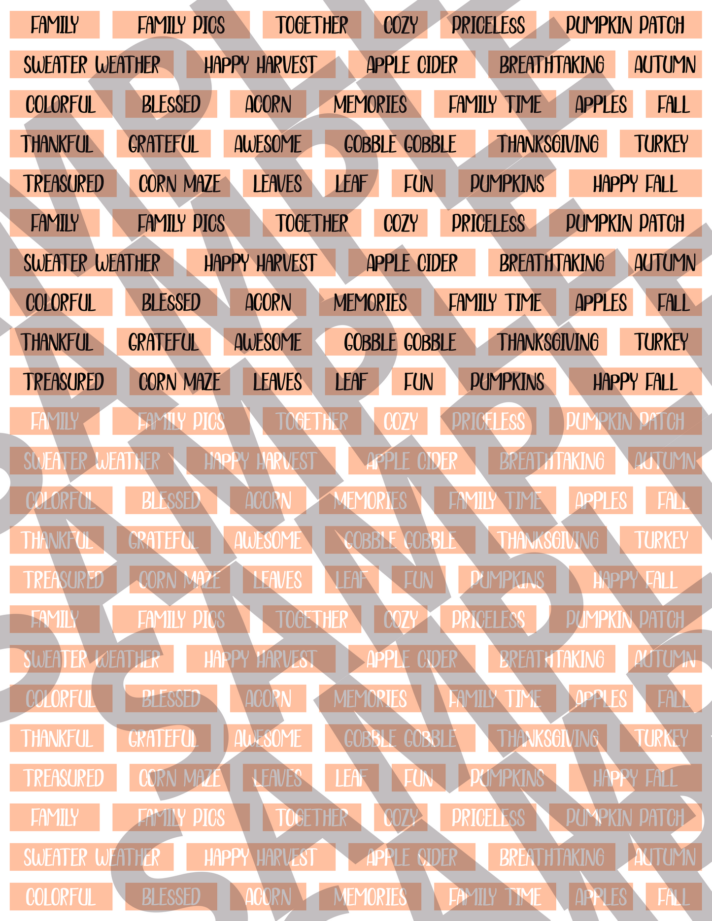 Fall Words