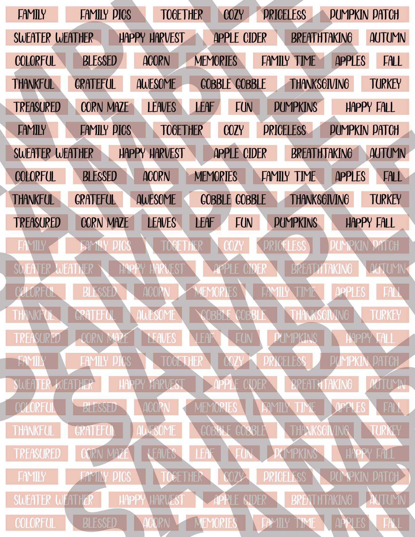 Fall Words