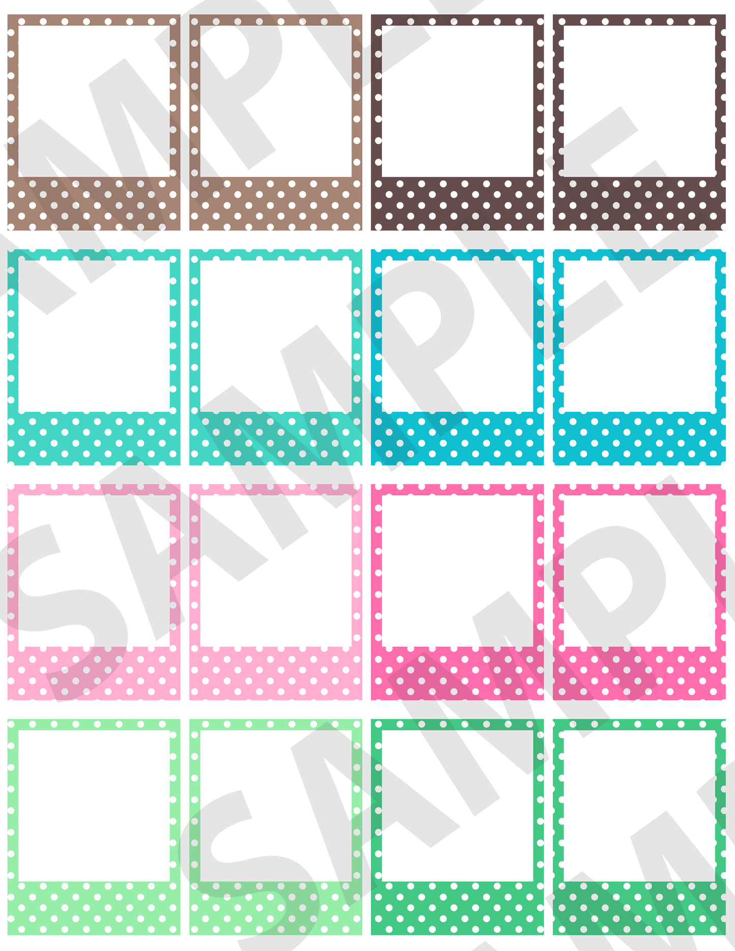 Polka-Dotted Small Frames