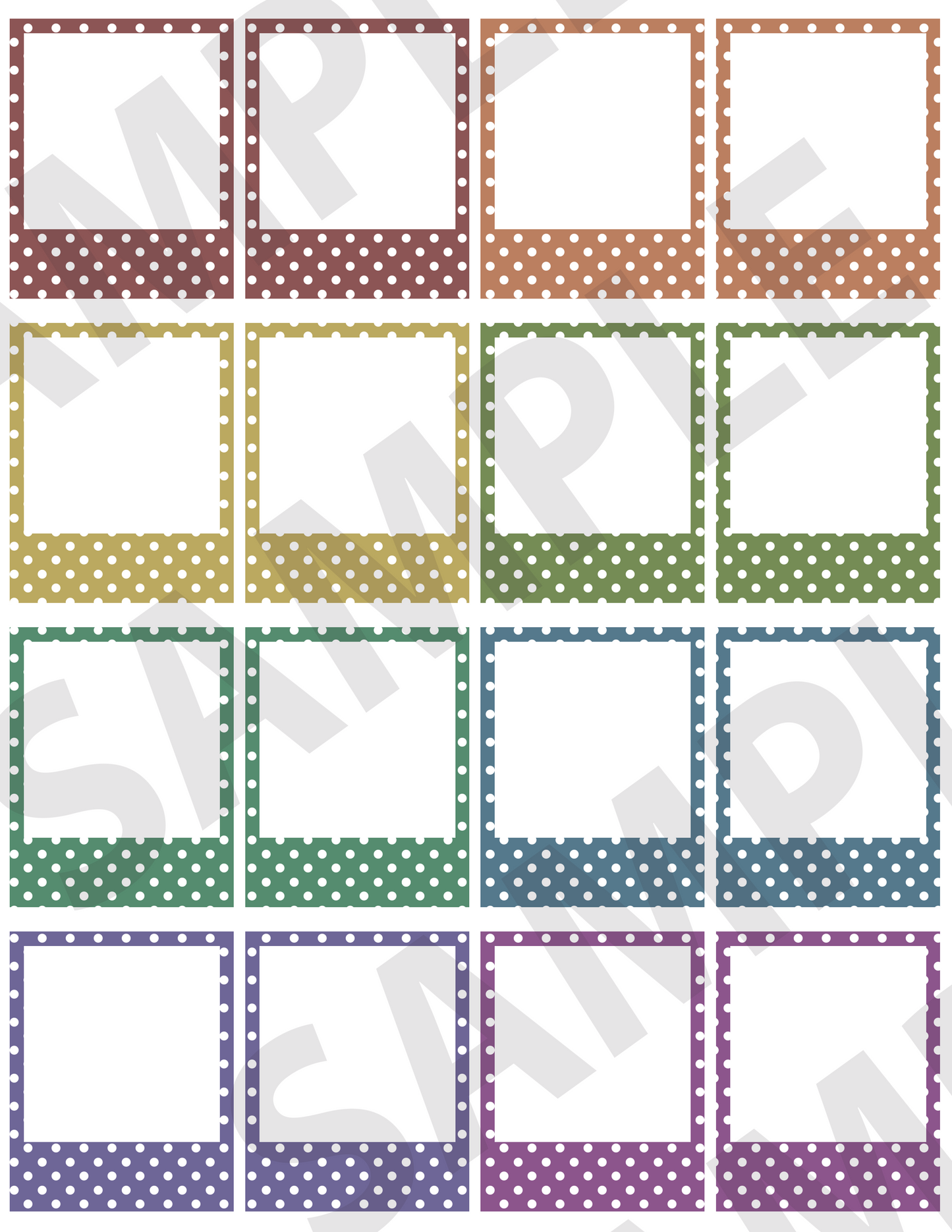 Polka-Dotted Small Frames