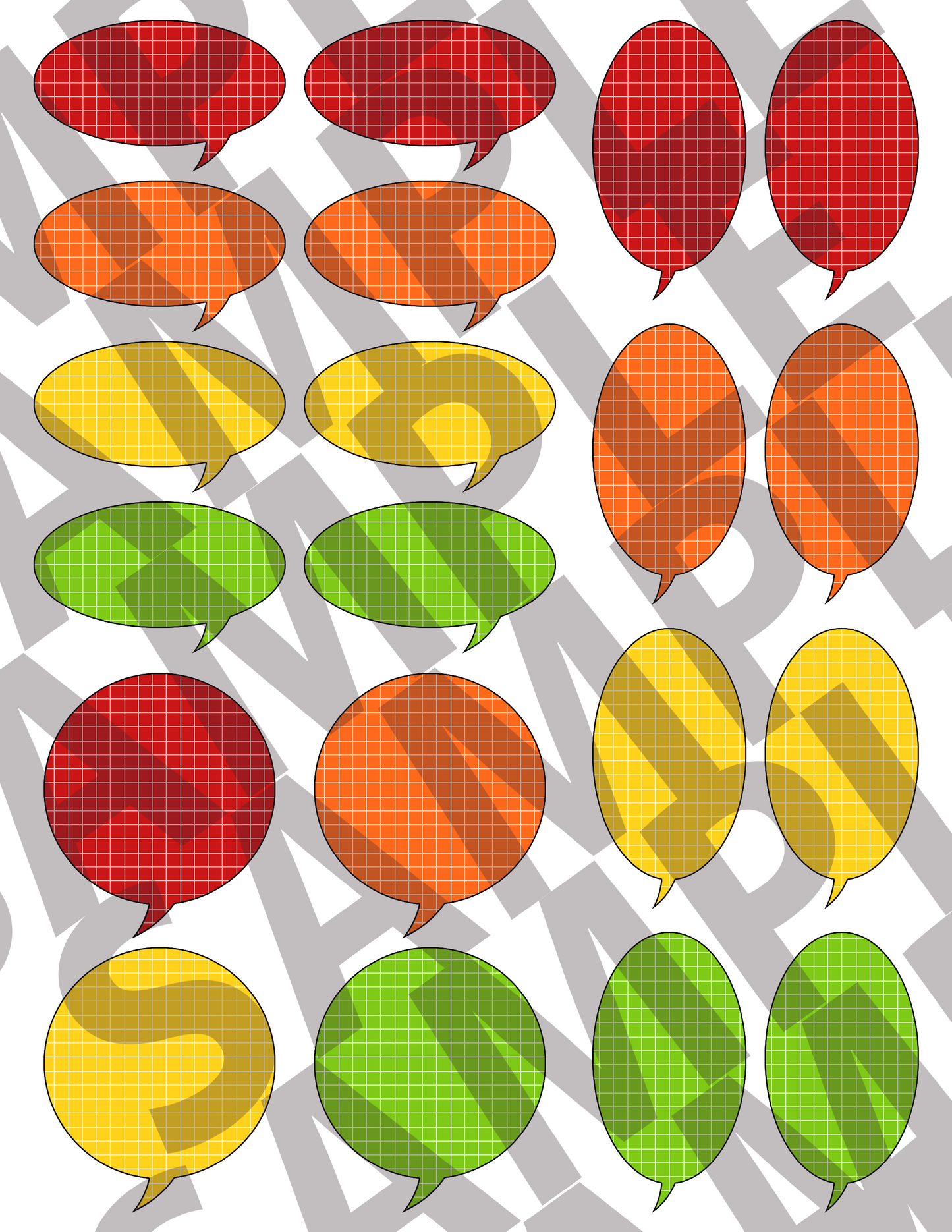 Grid Speech Bubbles