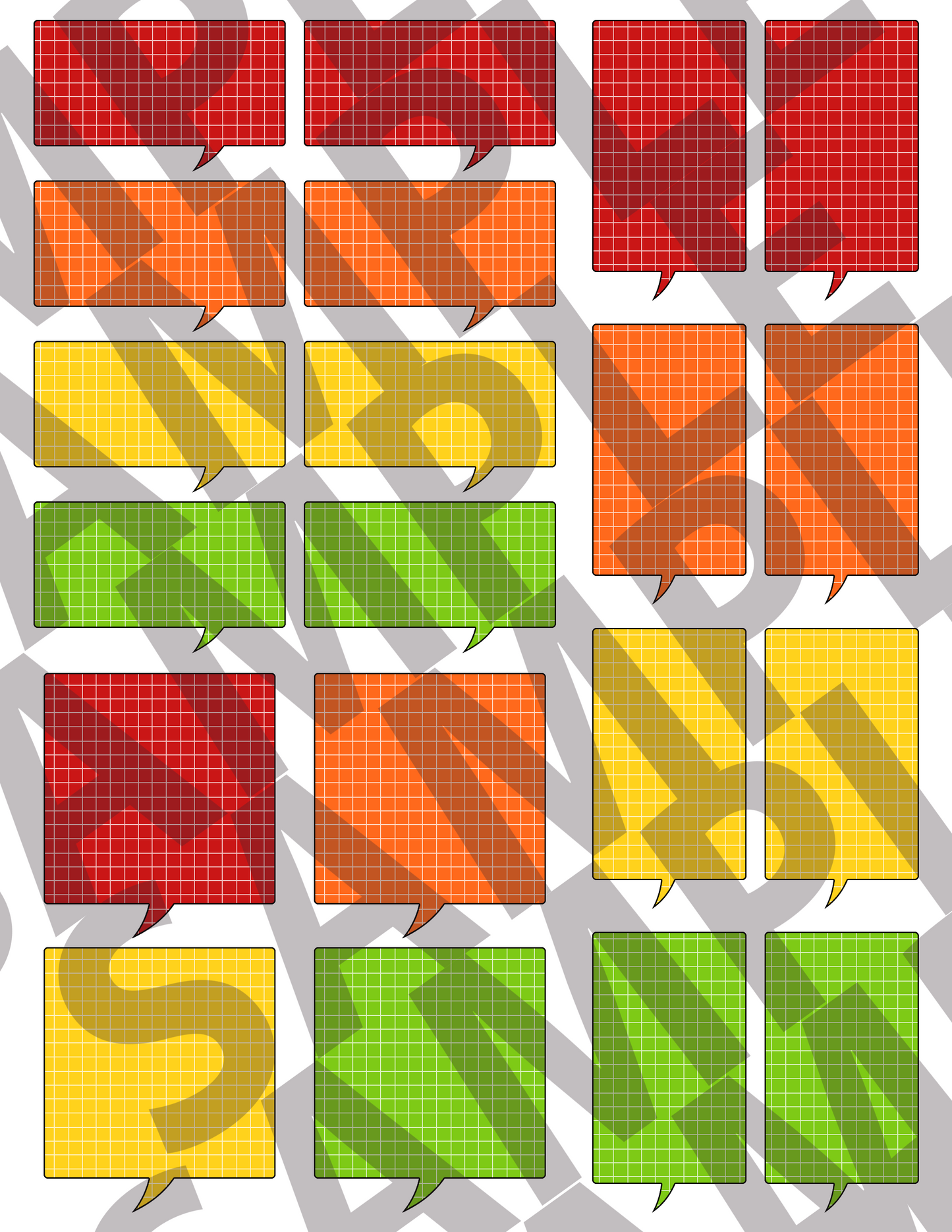 Grid Speech Bubbles