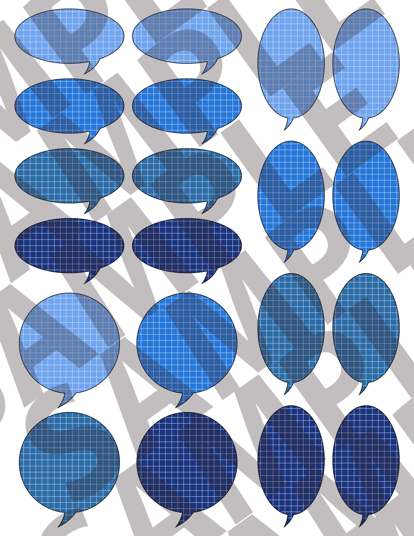Grid Speech Bubbles