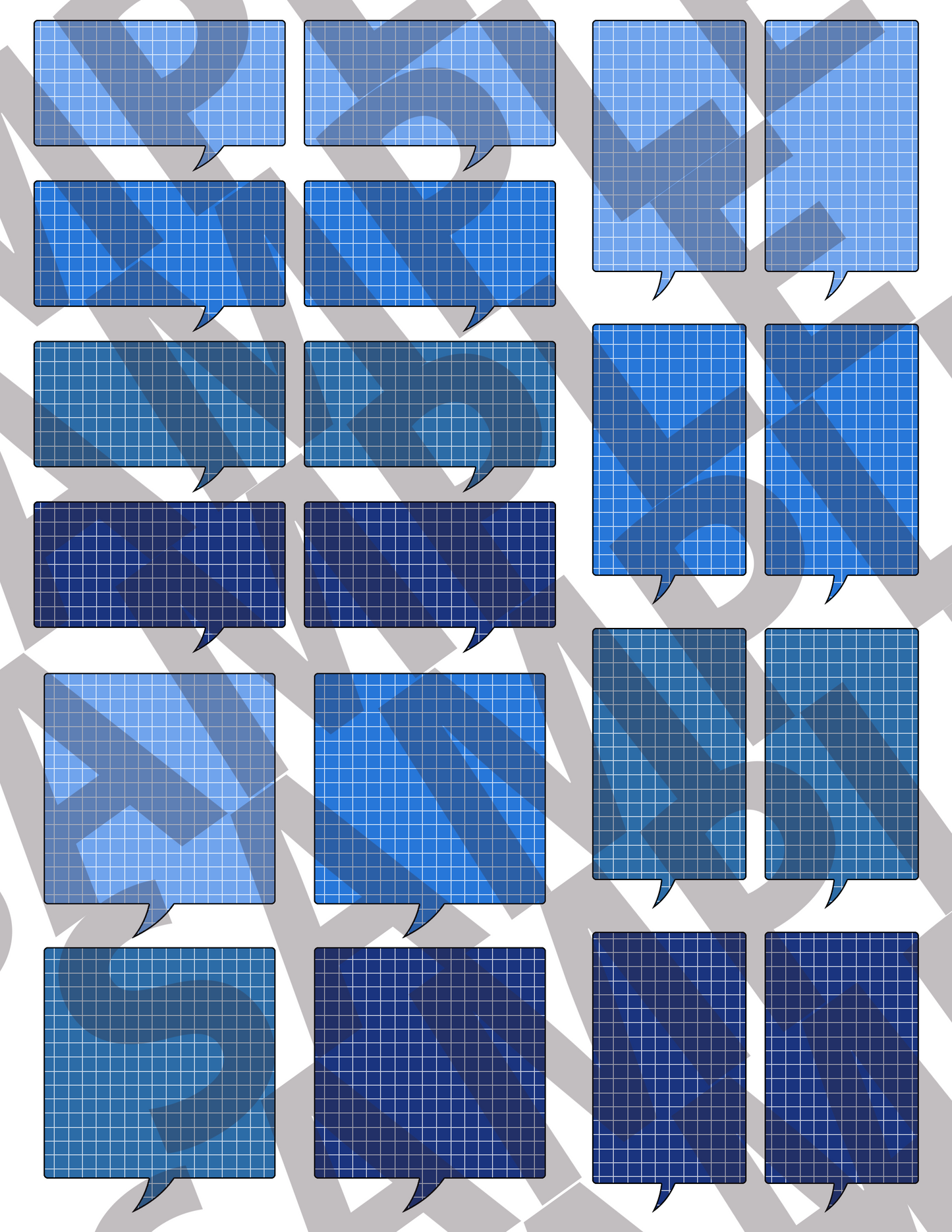 Grid Speech Bubbles