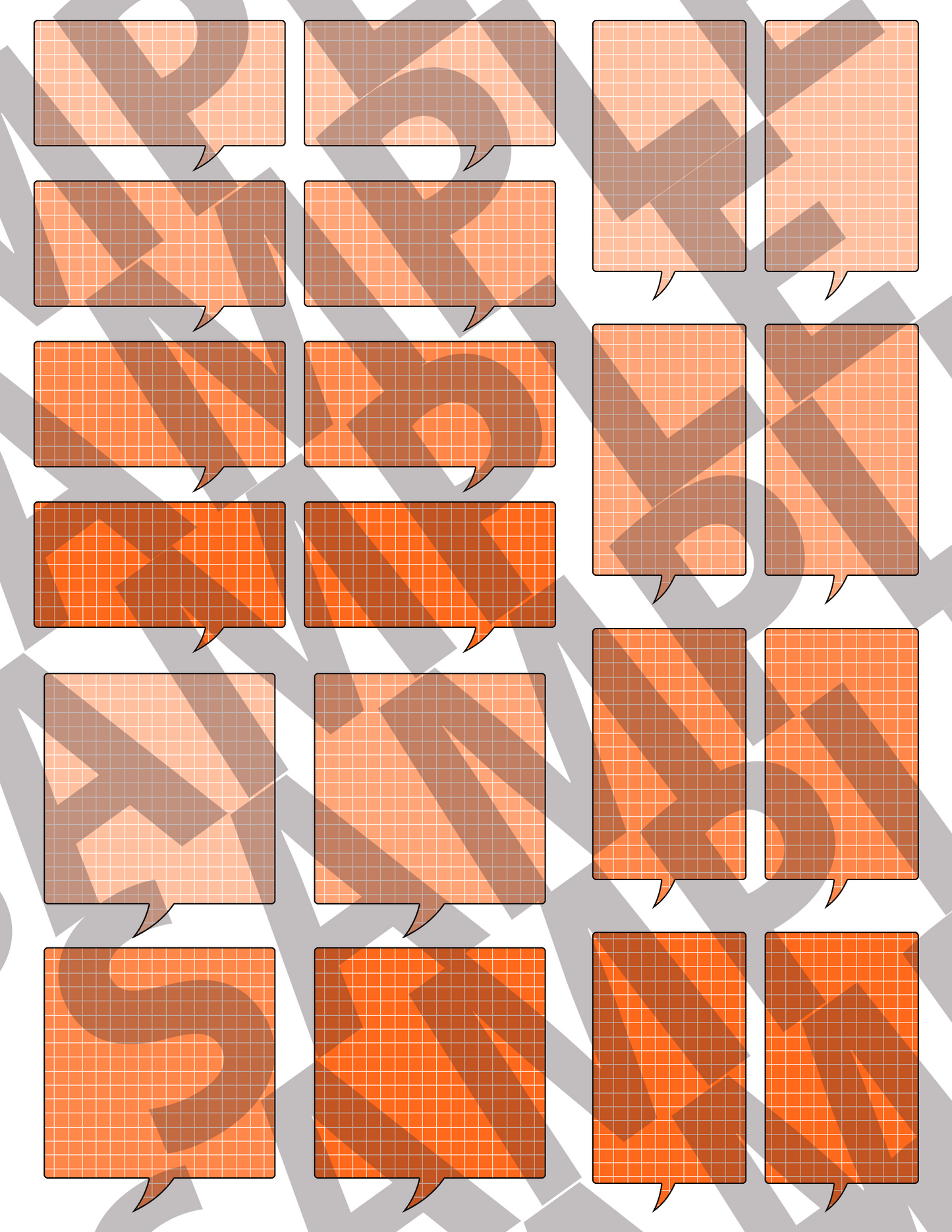 Grid Speech Bubbles