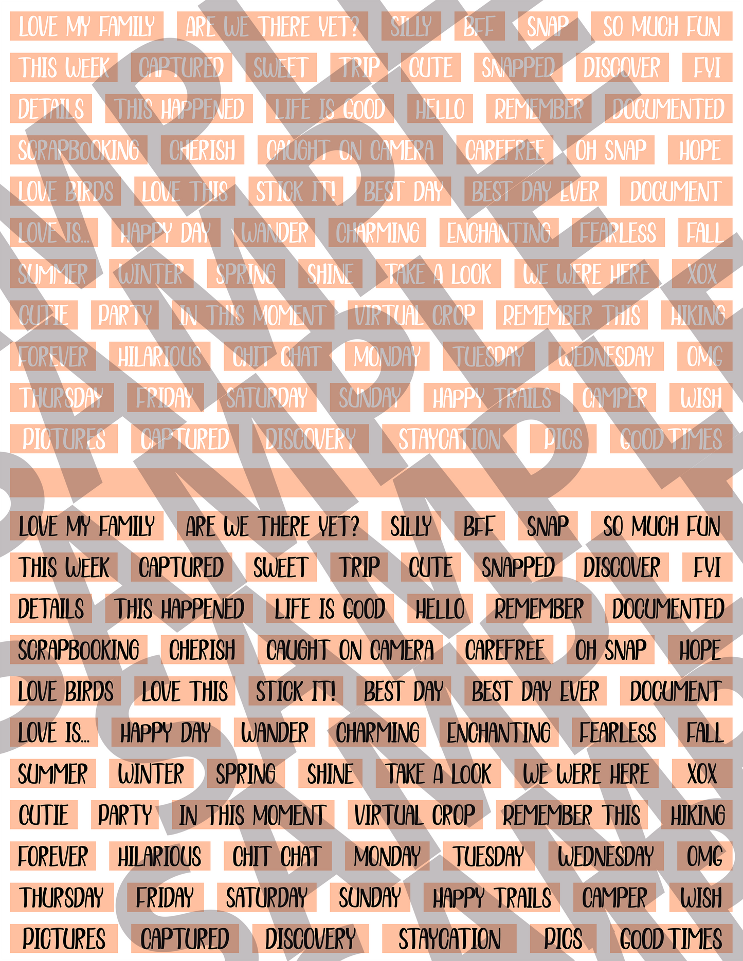 Scrapbooking Words