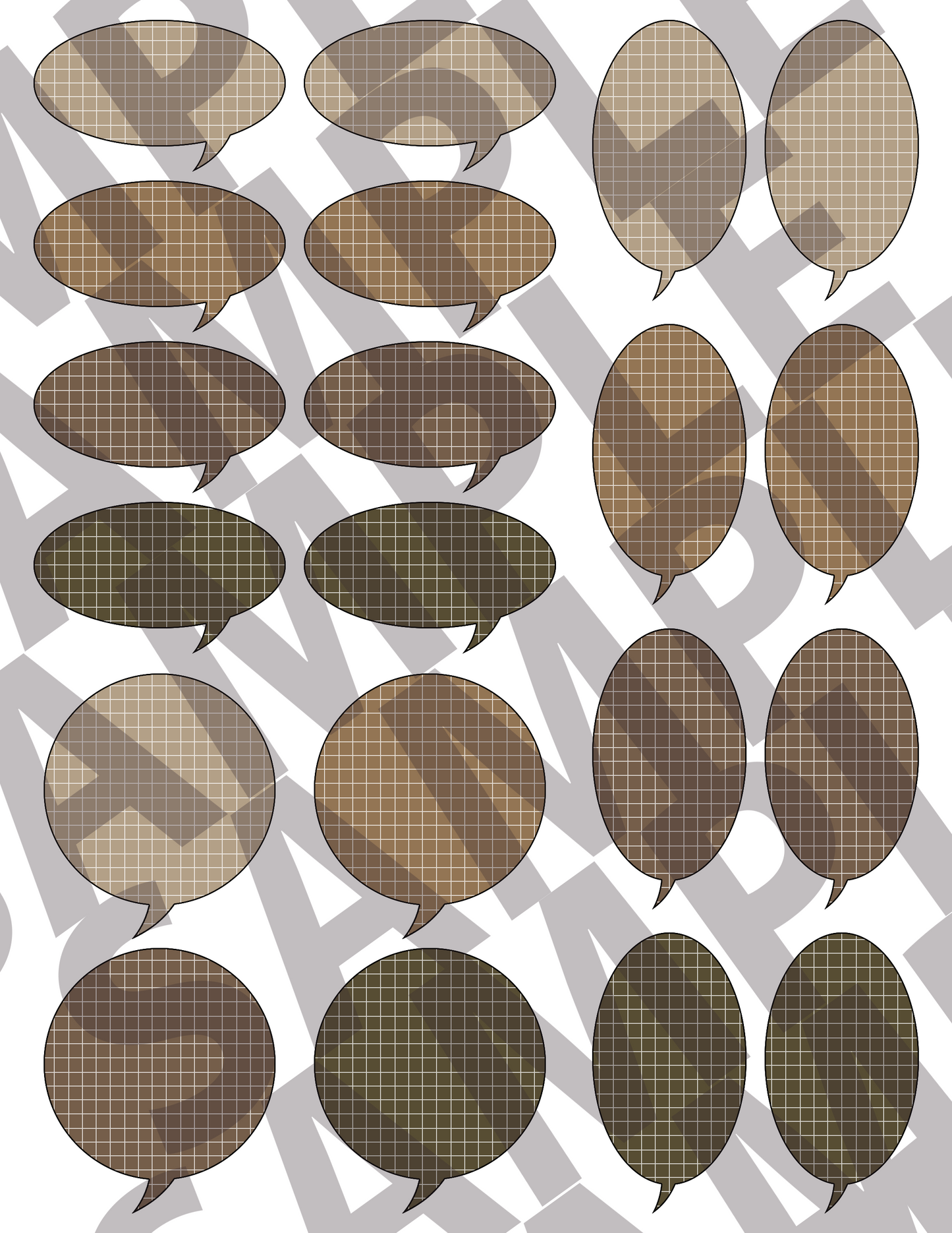 Grid Speech Bubbles