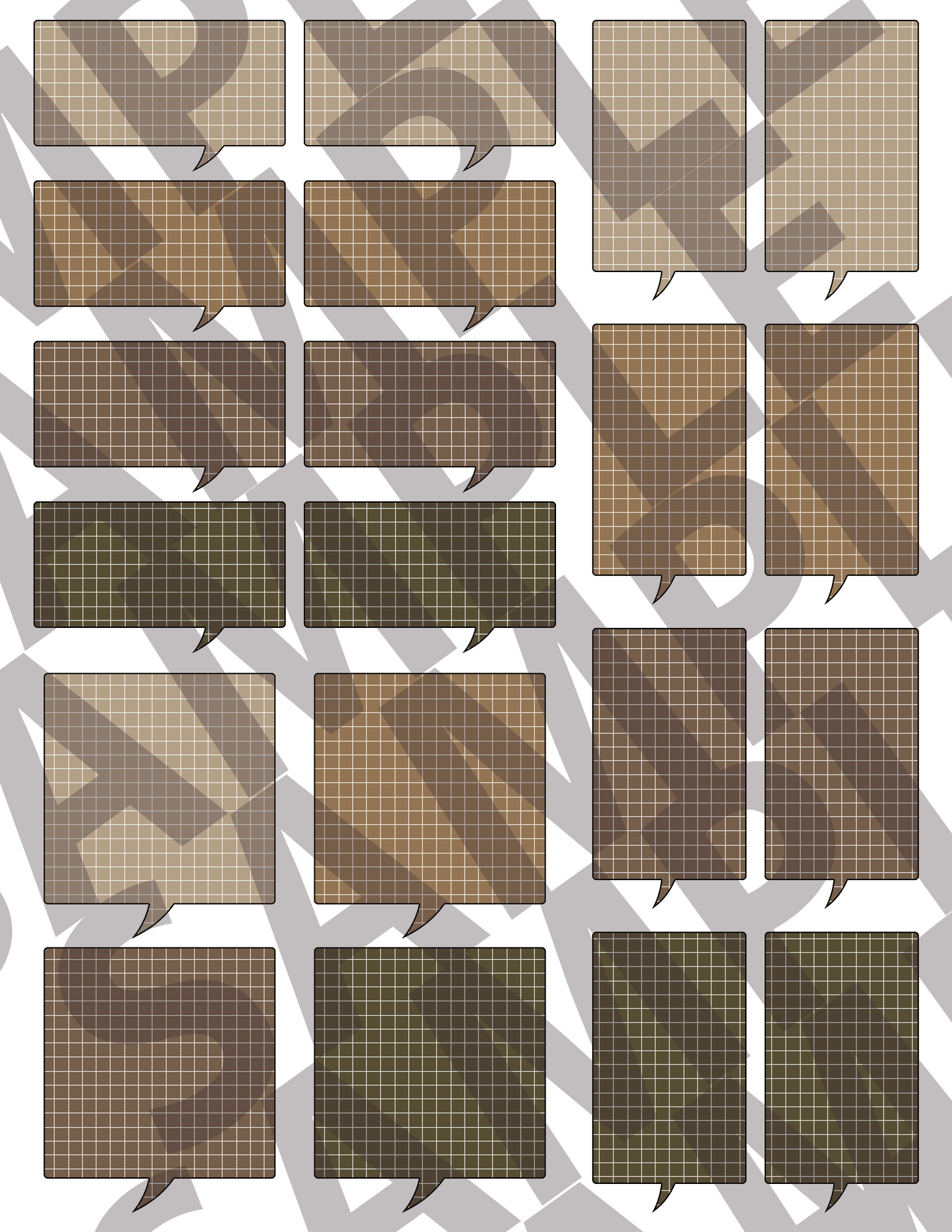 Grid Speech Bubbles
