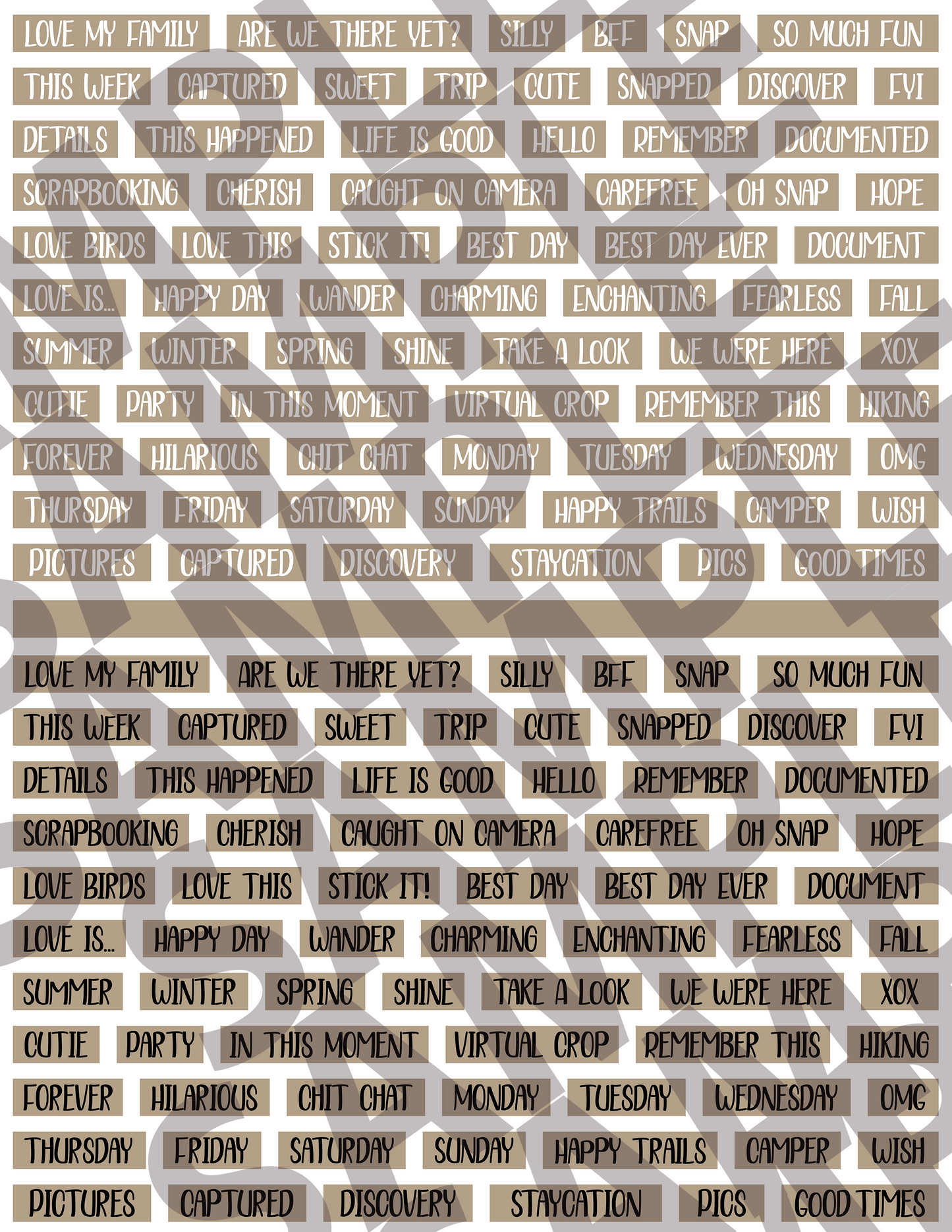 Scrapbooking Words