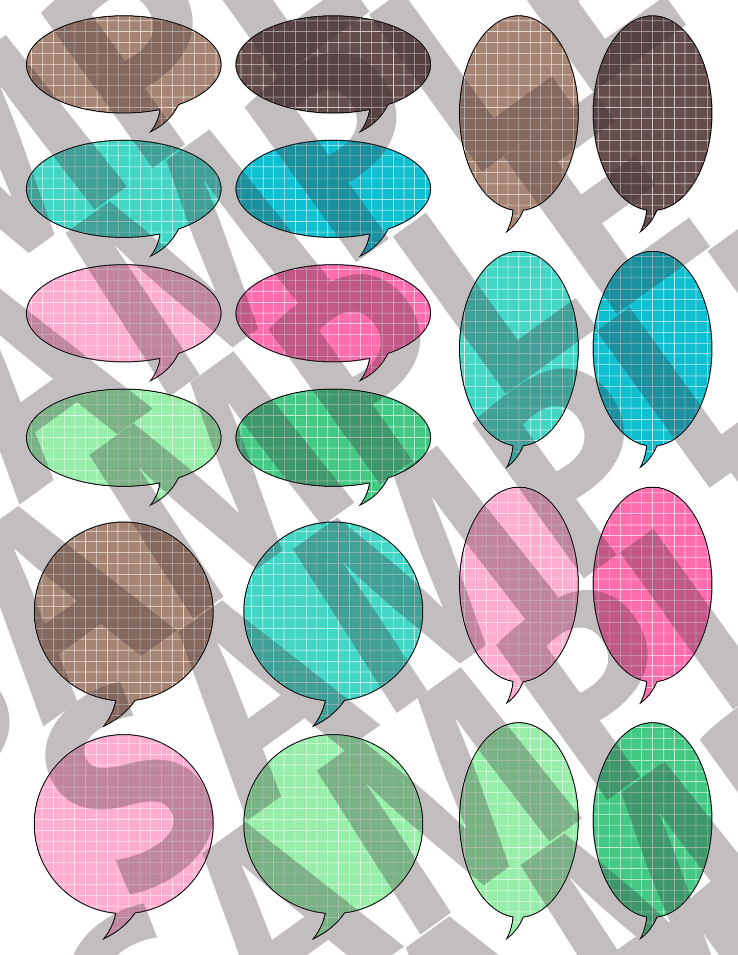 Grid Speech Bubbles