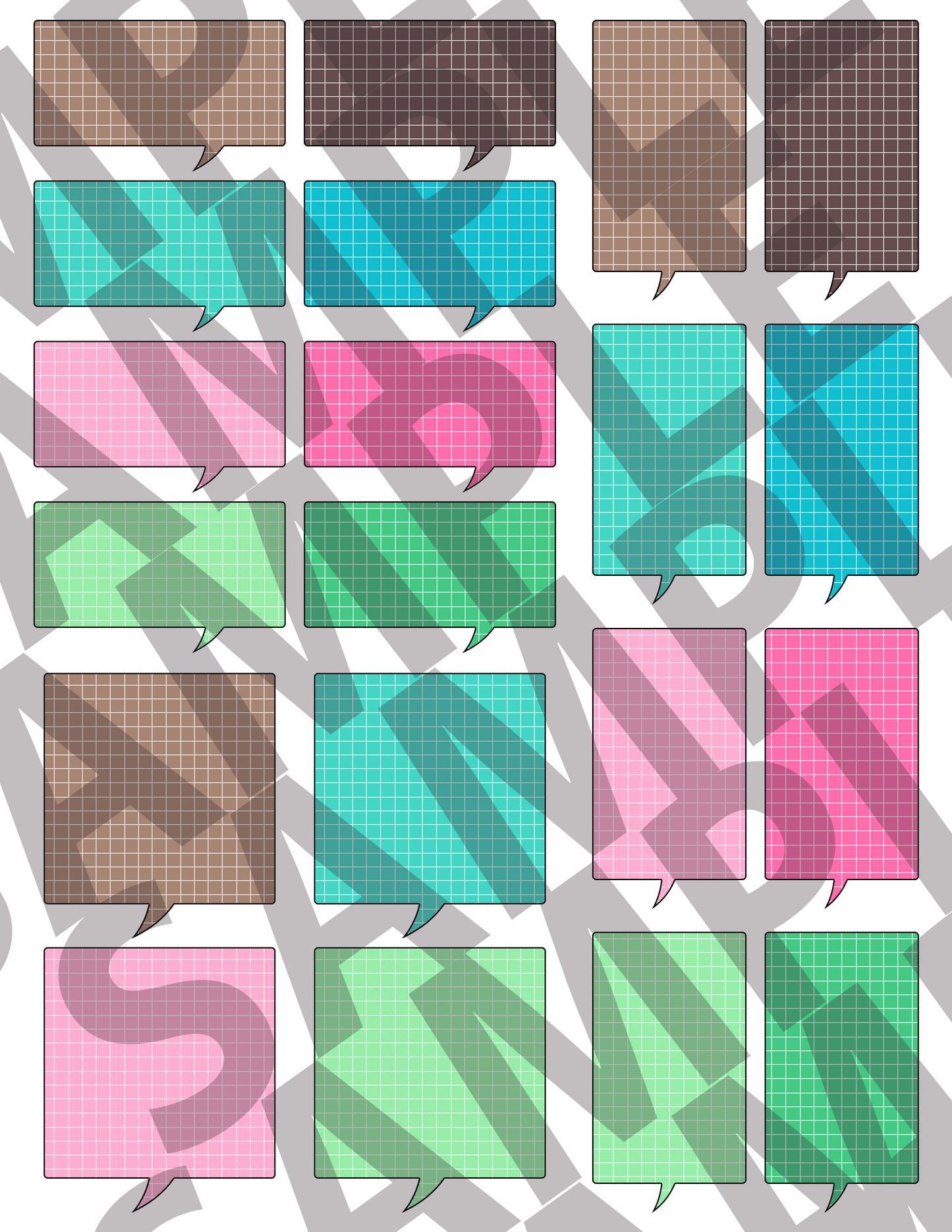 Grid Speech Bubbles