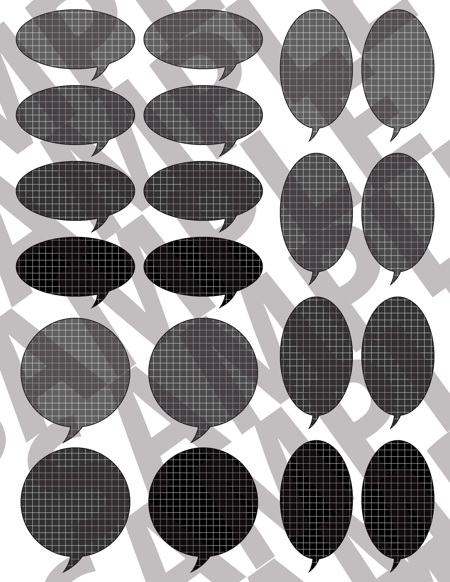 Grid Speech Bubbles