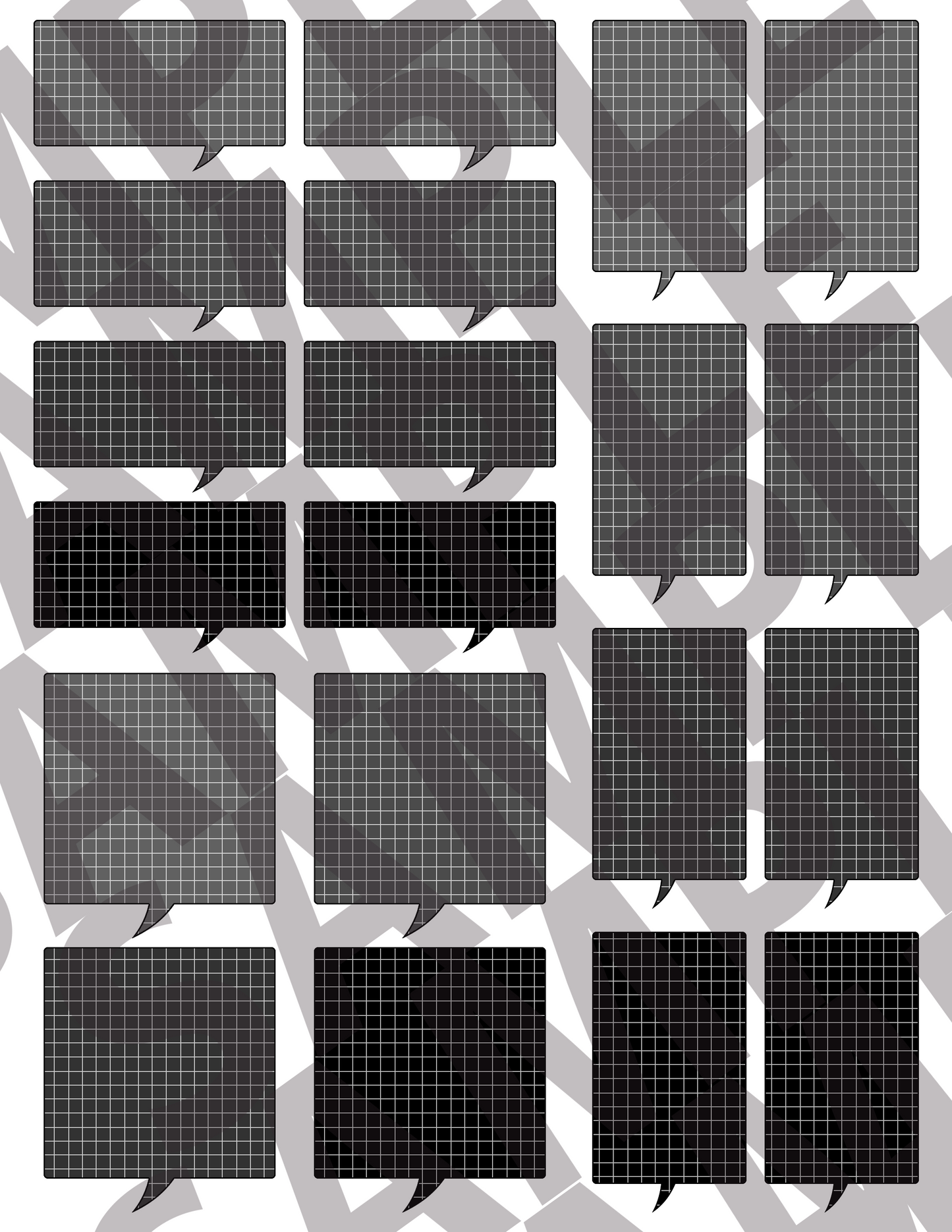 Grid Speech Bubbles