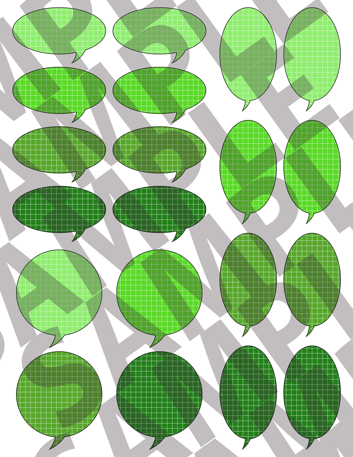 Grid Speech Bubbles