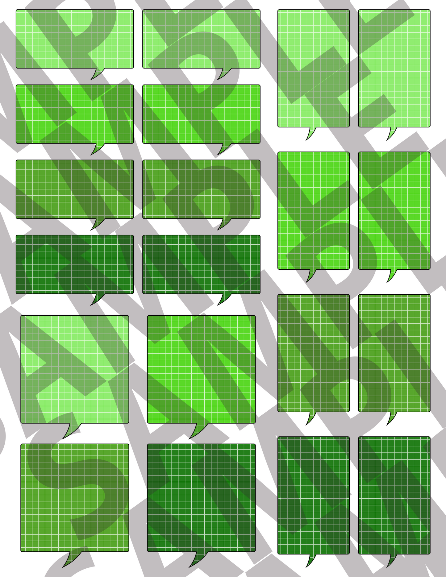 Grid Speech Bubbles