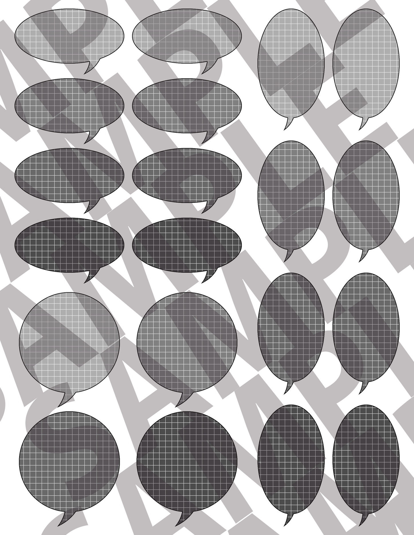 Grid Speech Bubbles
