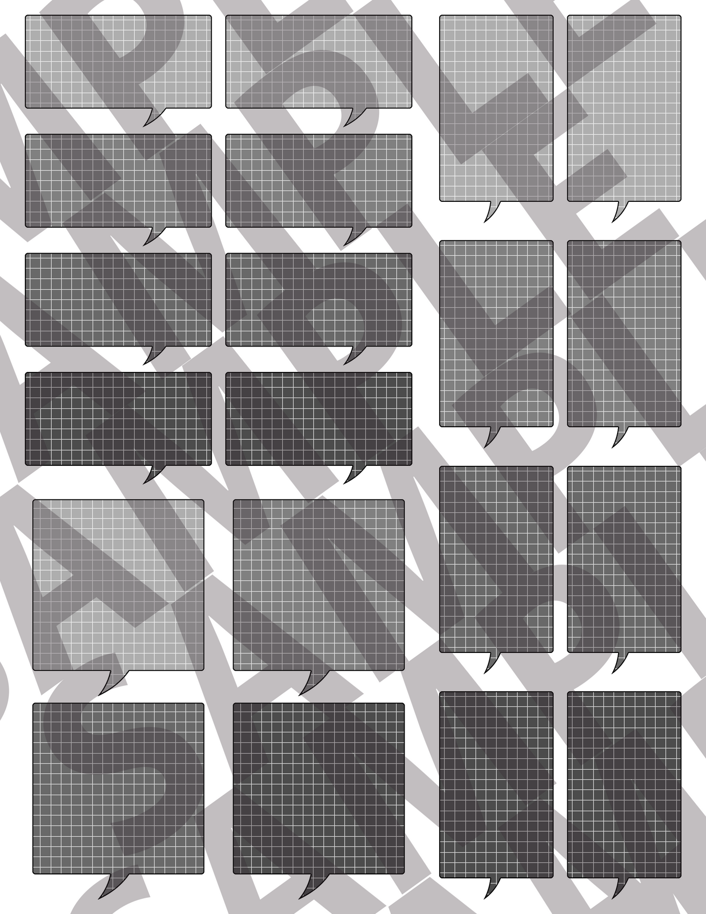 Grid Speech Bubbles
