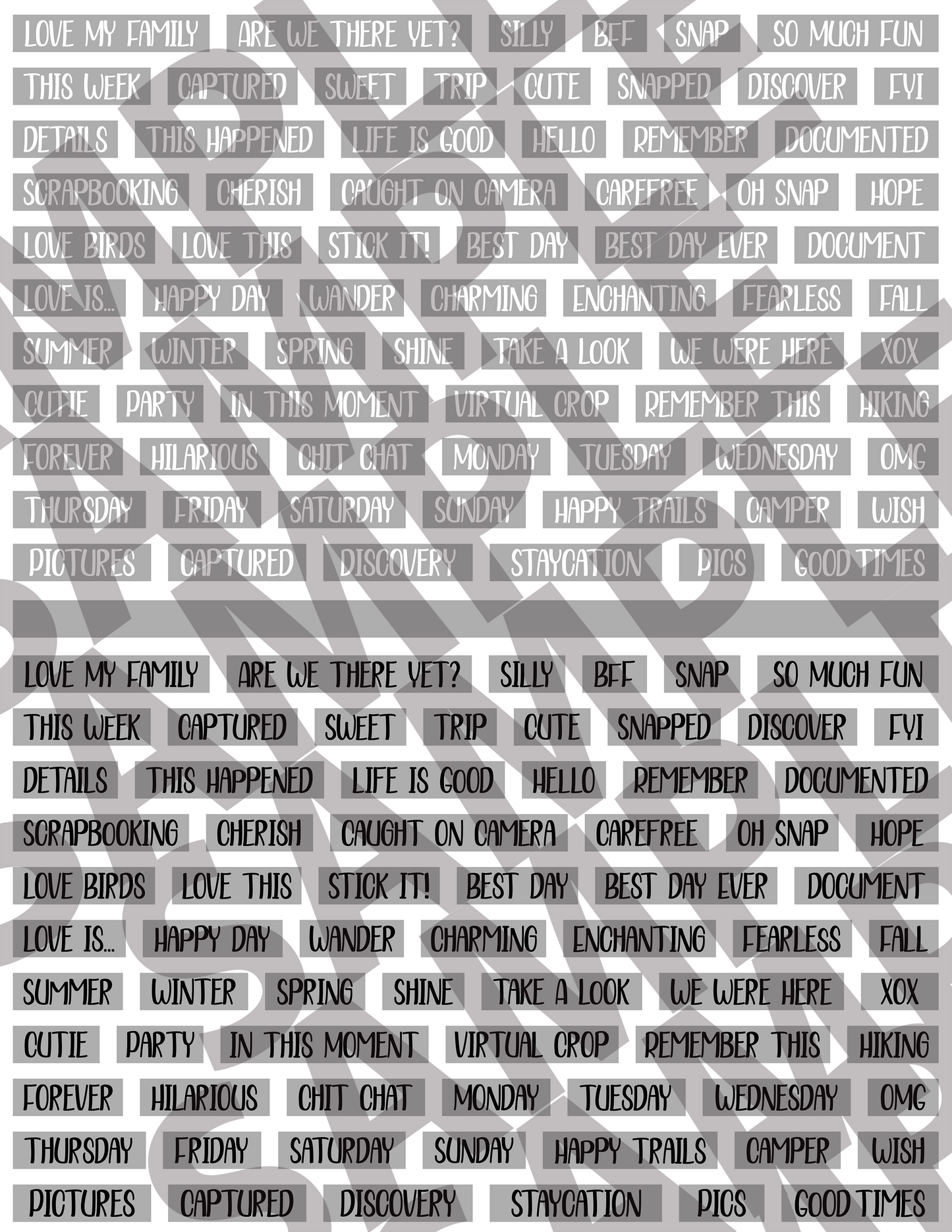 Scrapbooking Words