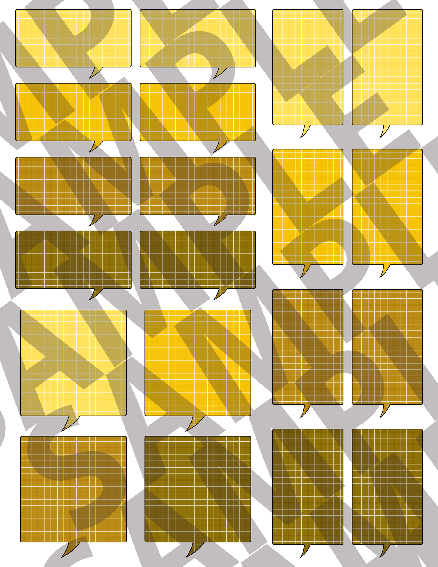 Grid Speech Bubbles