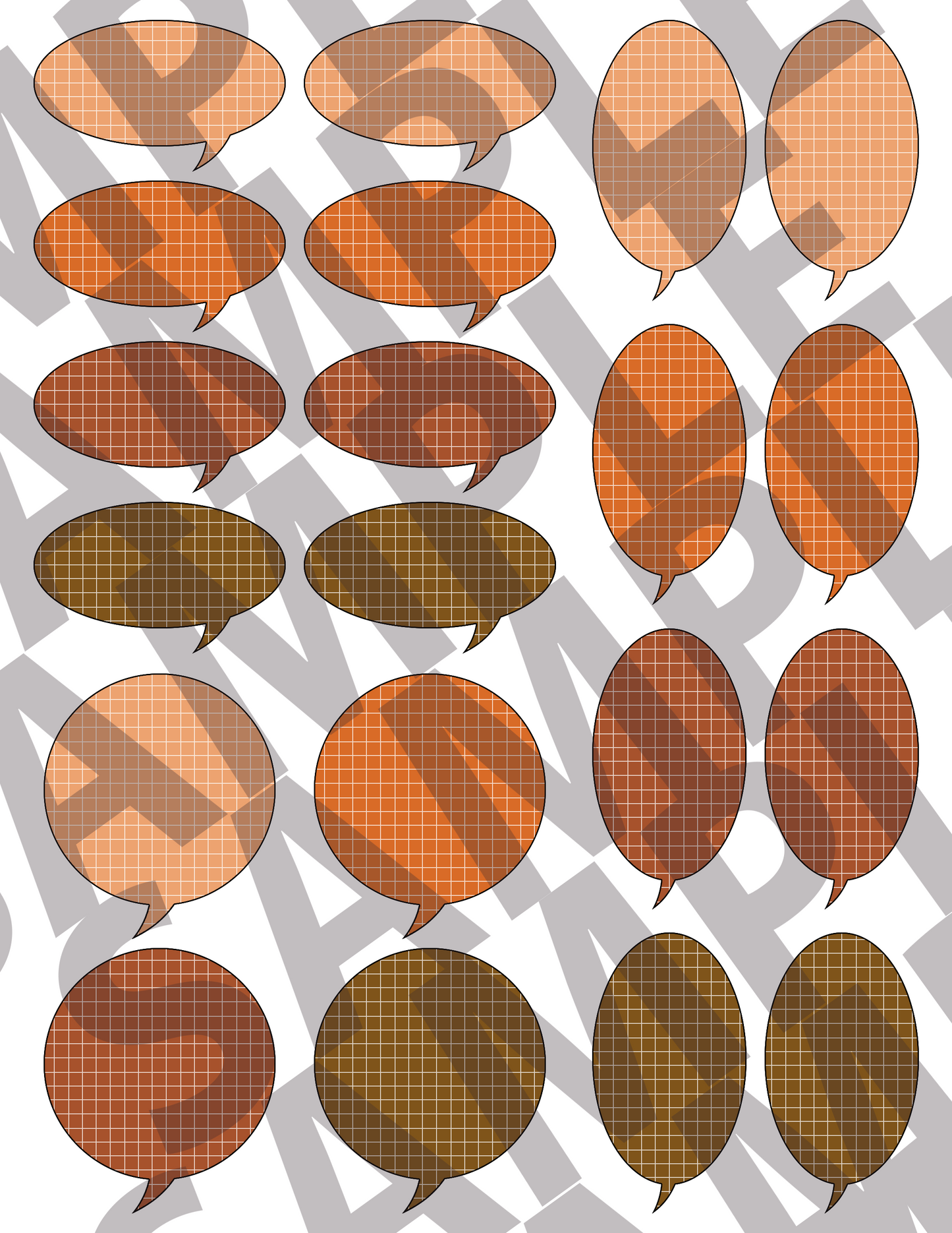 Grid Speech Bubbles