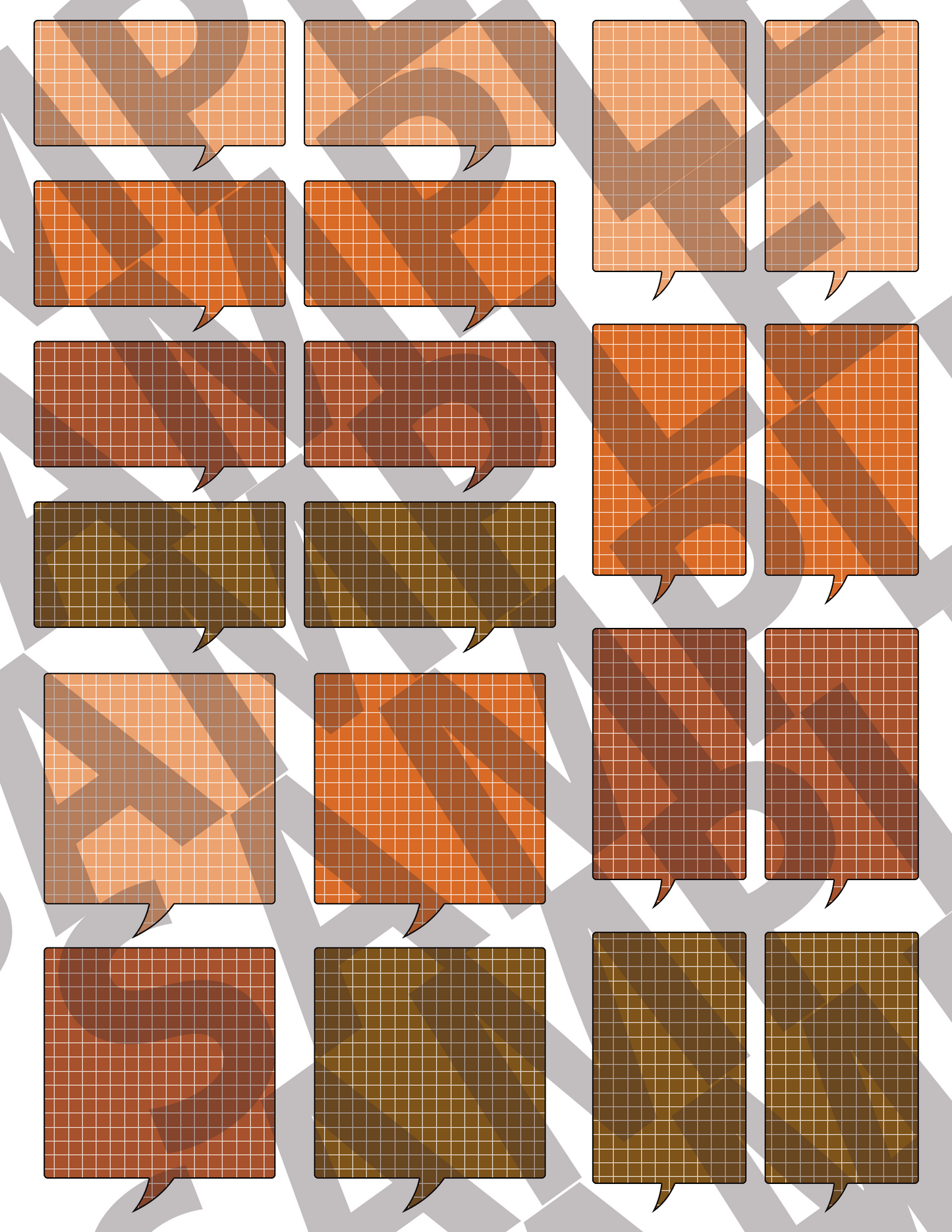 Grid Speech Bubbles