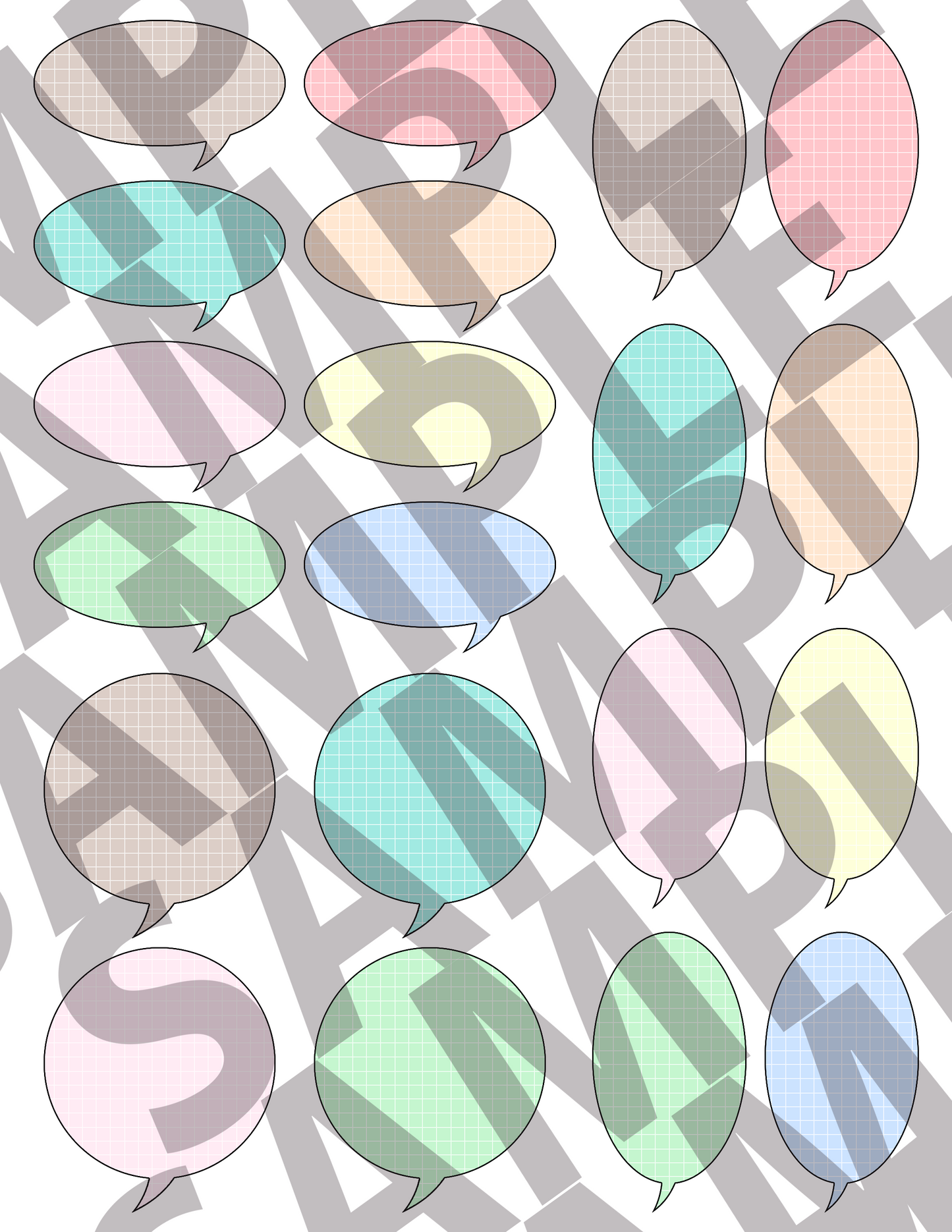 Grid Speech Bubbles