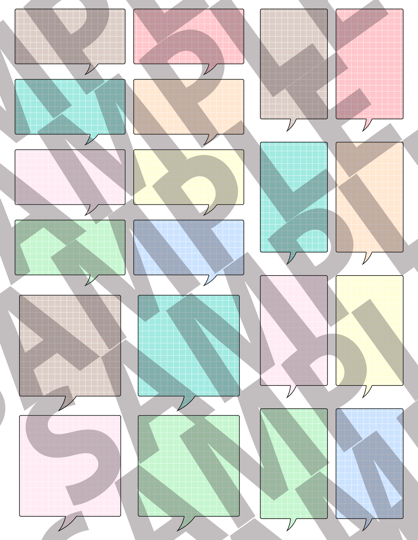 Grid Speech Bubbles