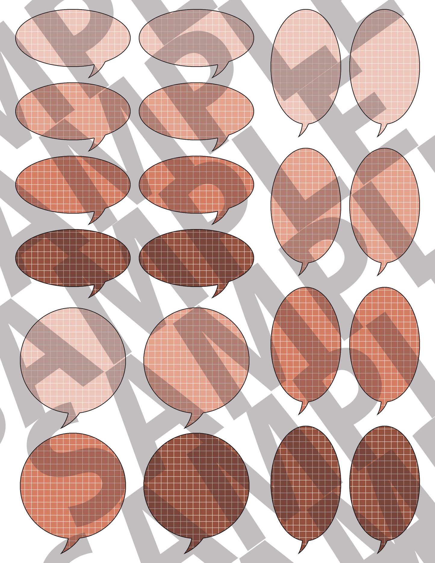 Grid Speech Bubbles