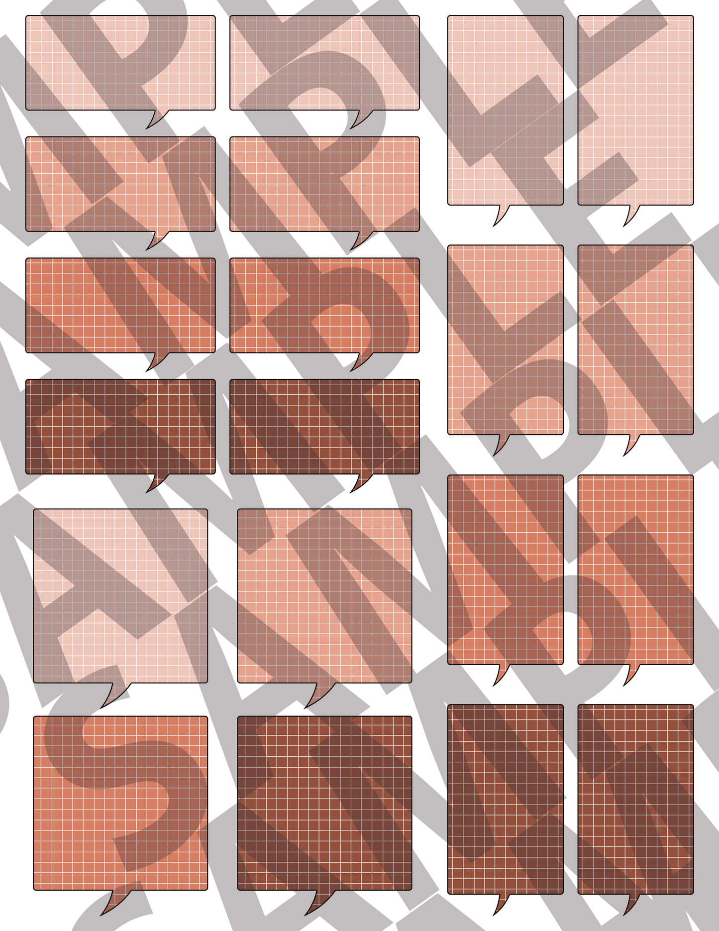 Grid Speech Bubbles