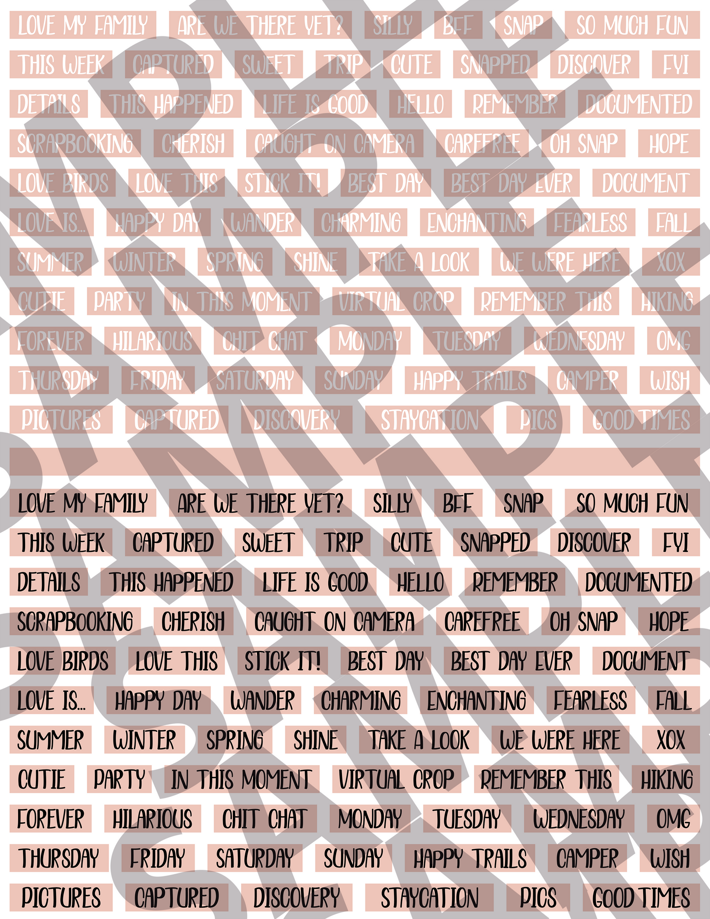 Scrapbooking Words