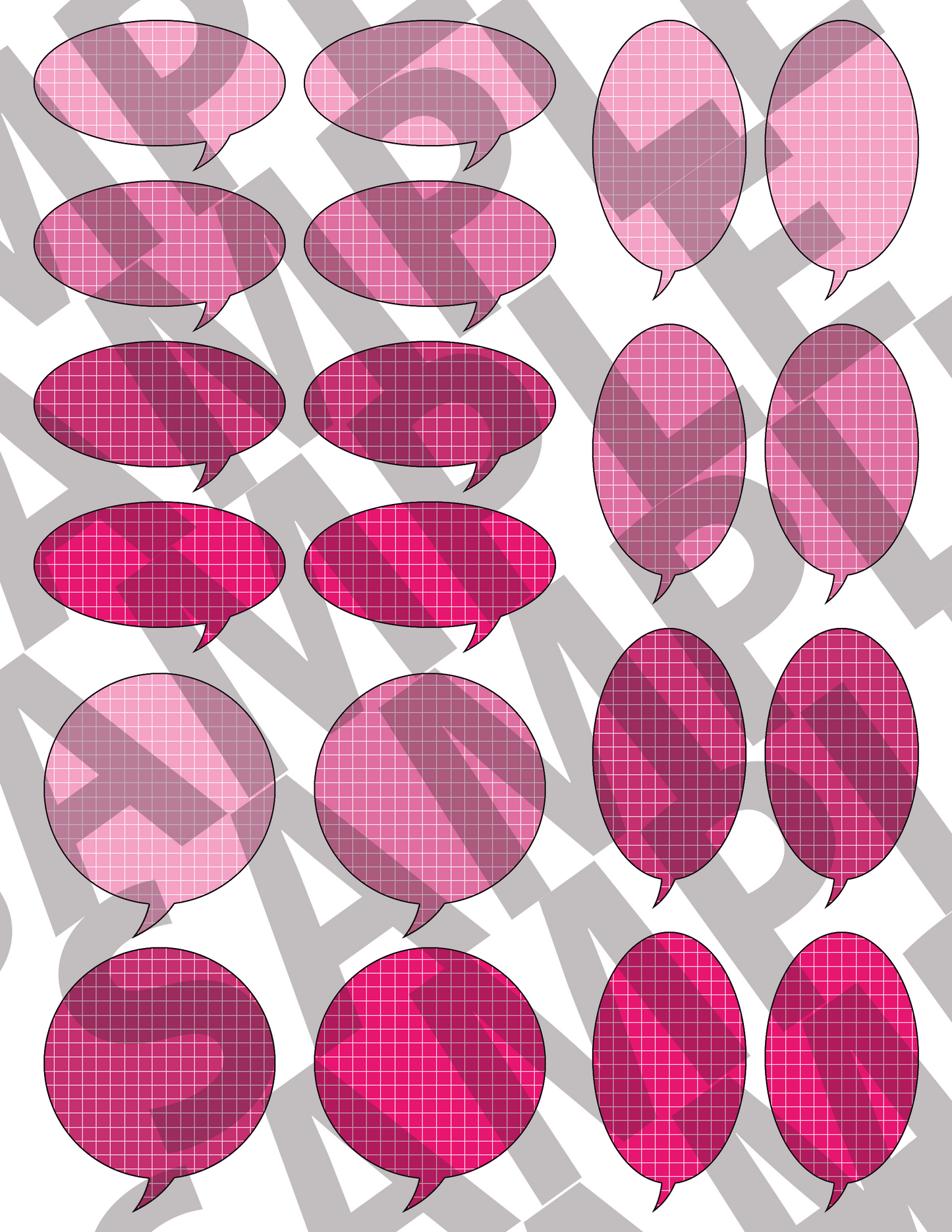 Grid Speech Bubbles