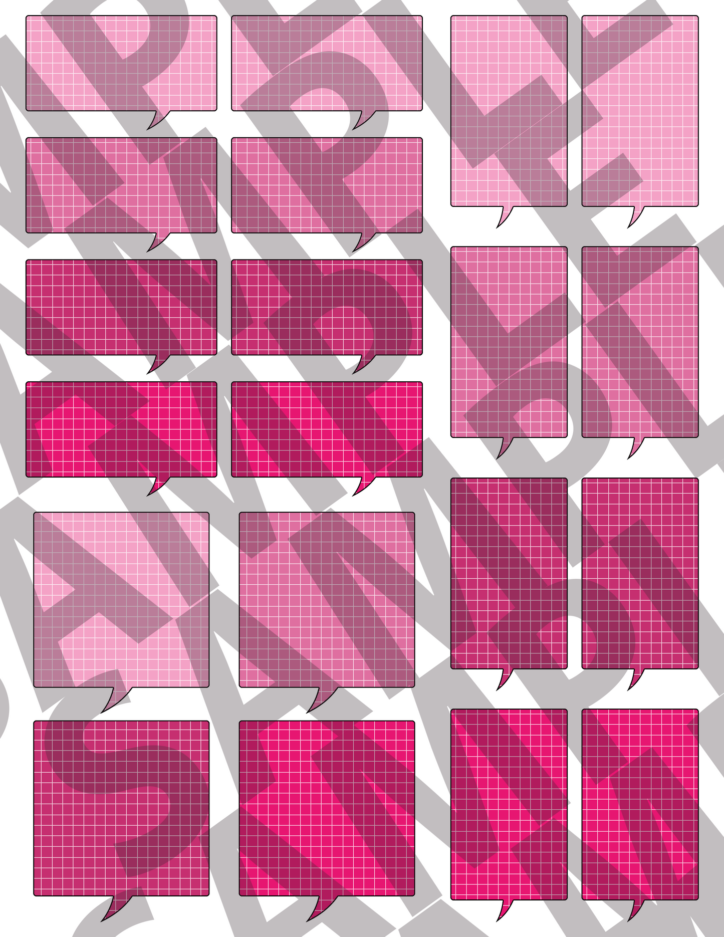 Grid Speech Bubbles
