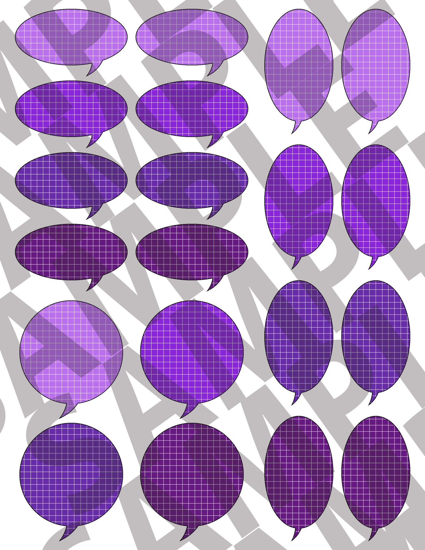 Grid Speech Bubbles