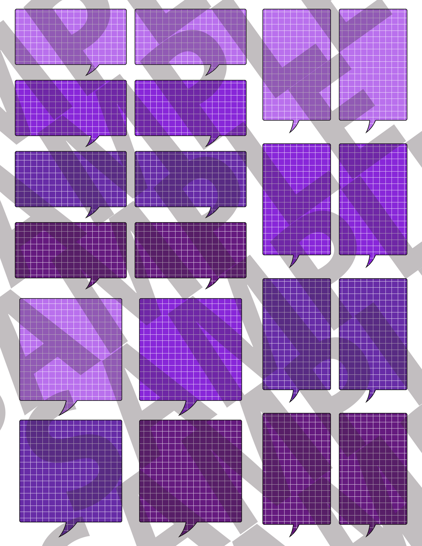 Grid Speech Bubbles