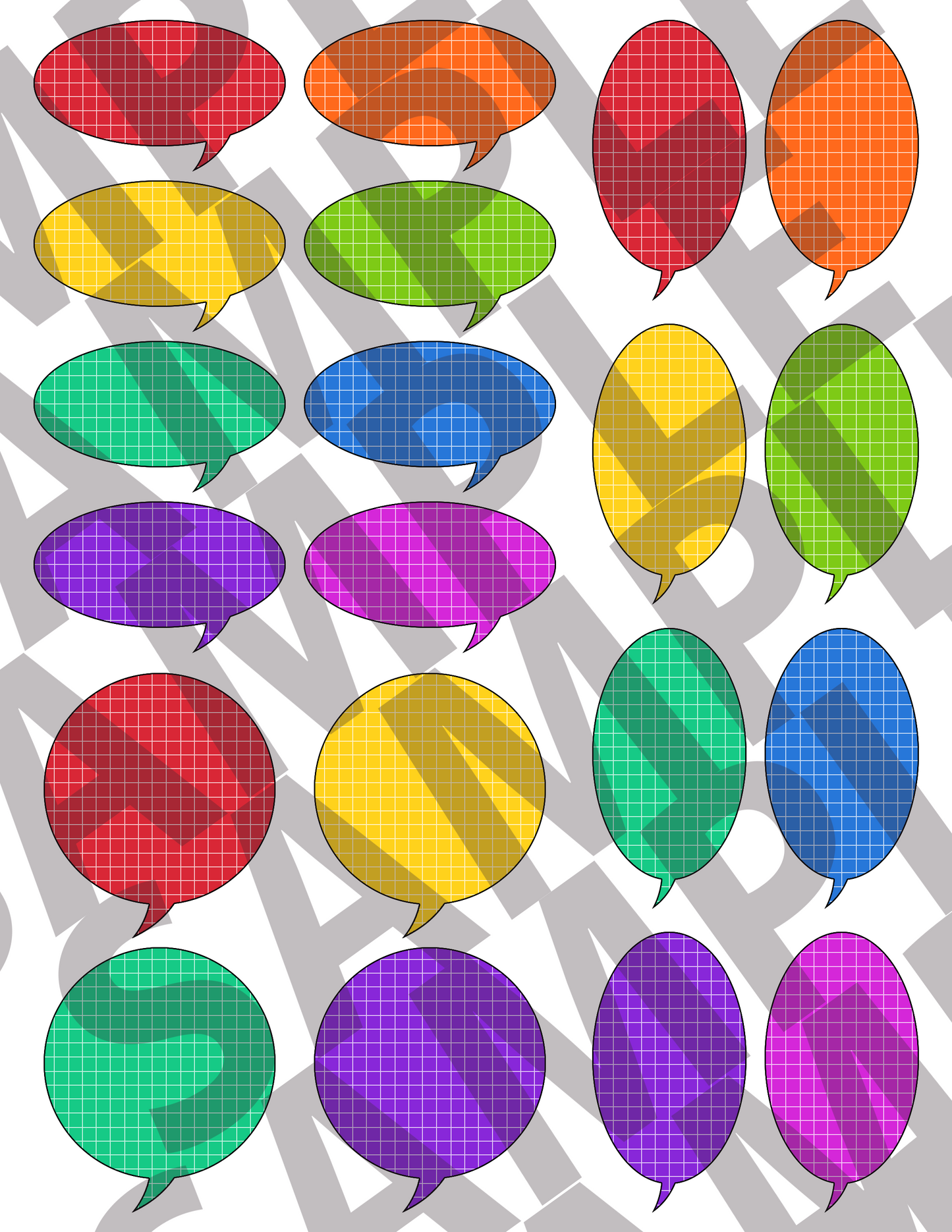 Grid Speech Bubbles