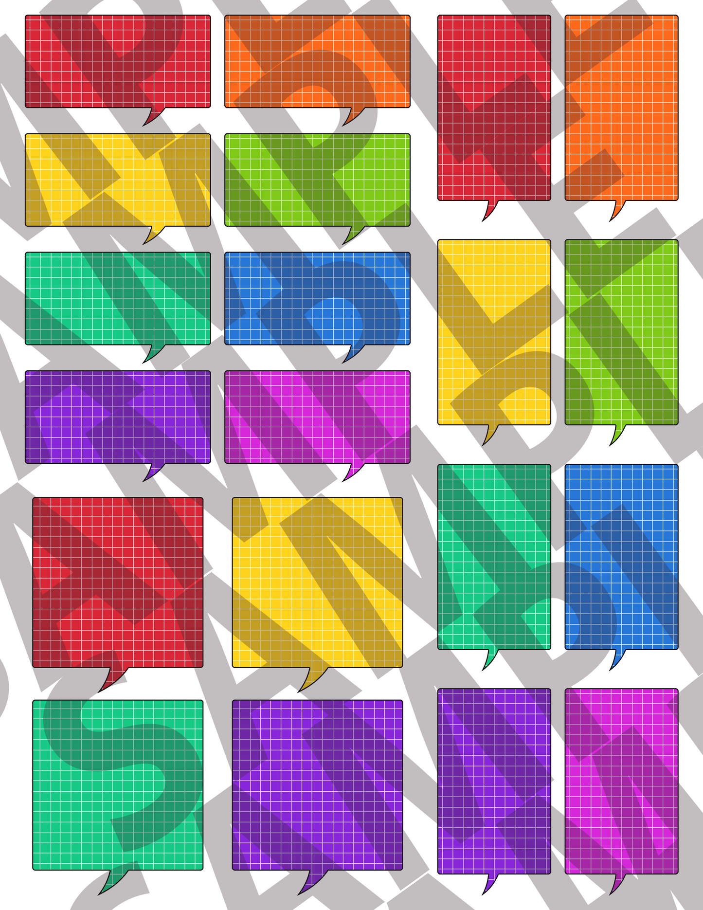 Grid Speech Bubbles