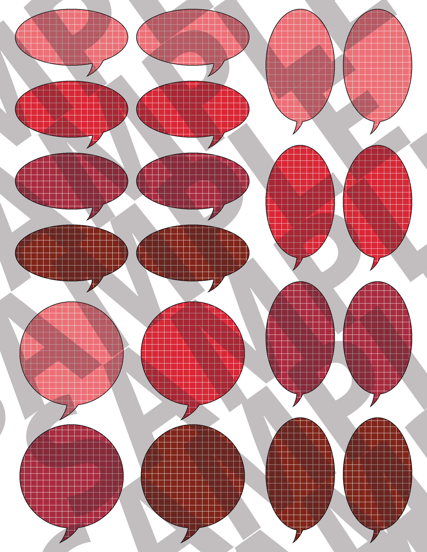 Grid Speech Bubbles
