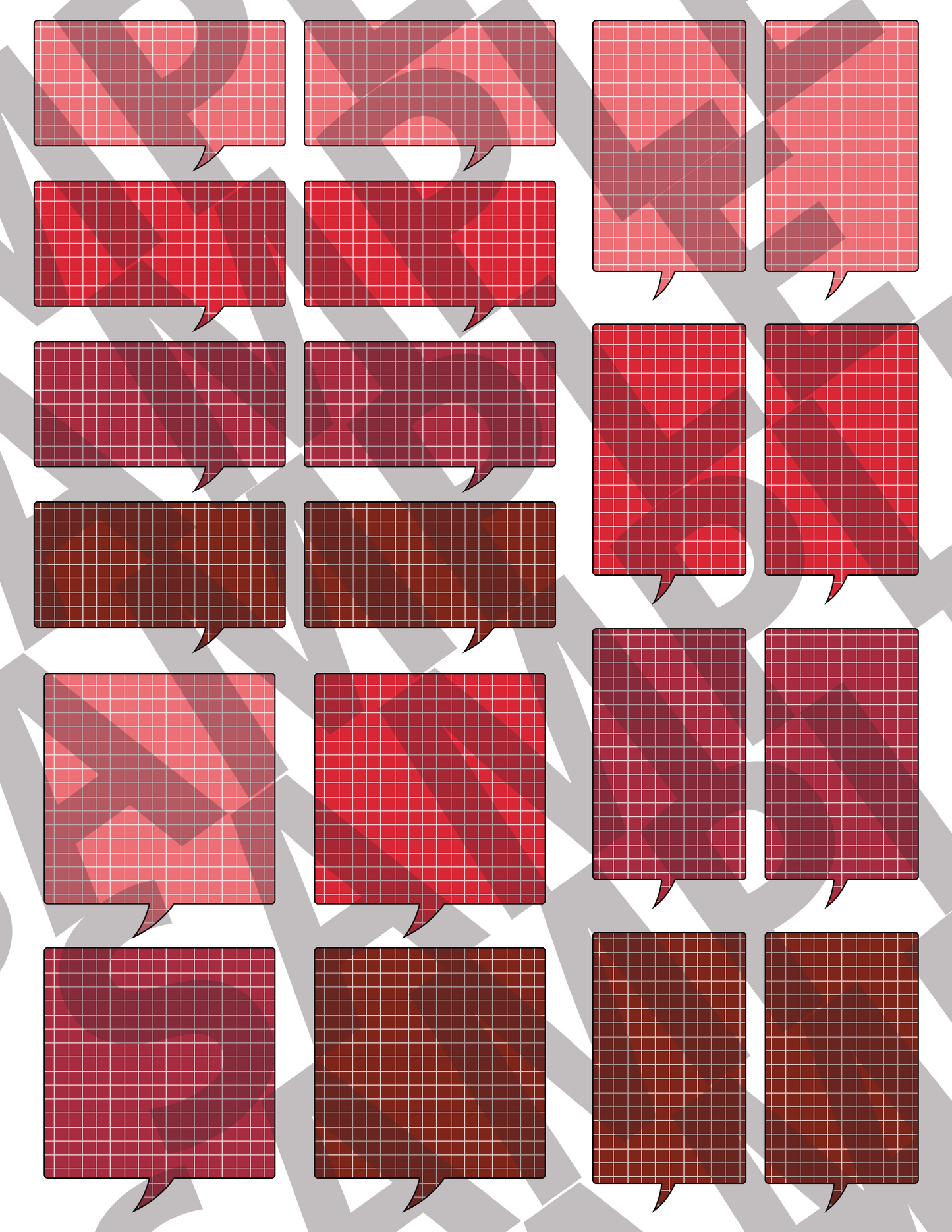 Grid Speech Bubbles