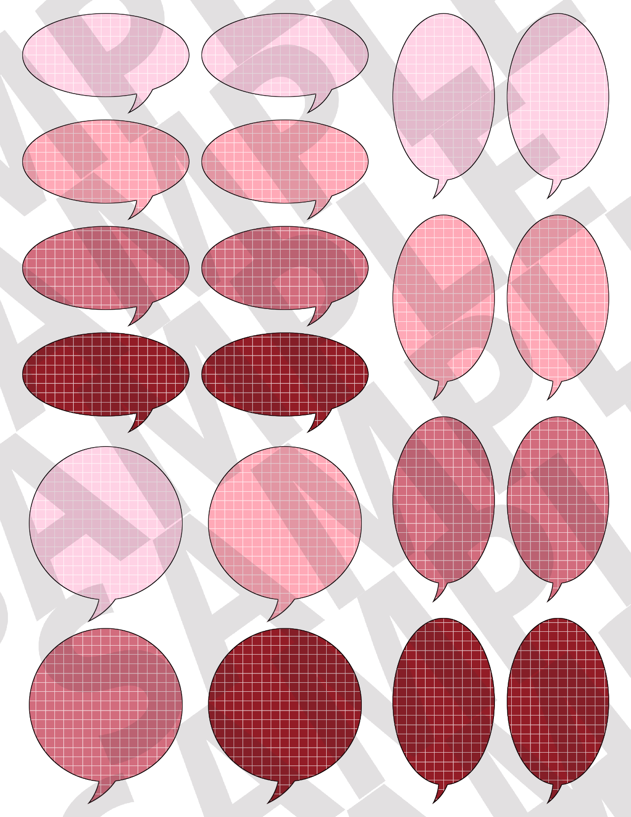Grid Speech Bubbles