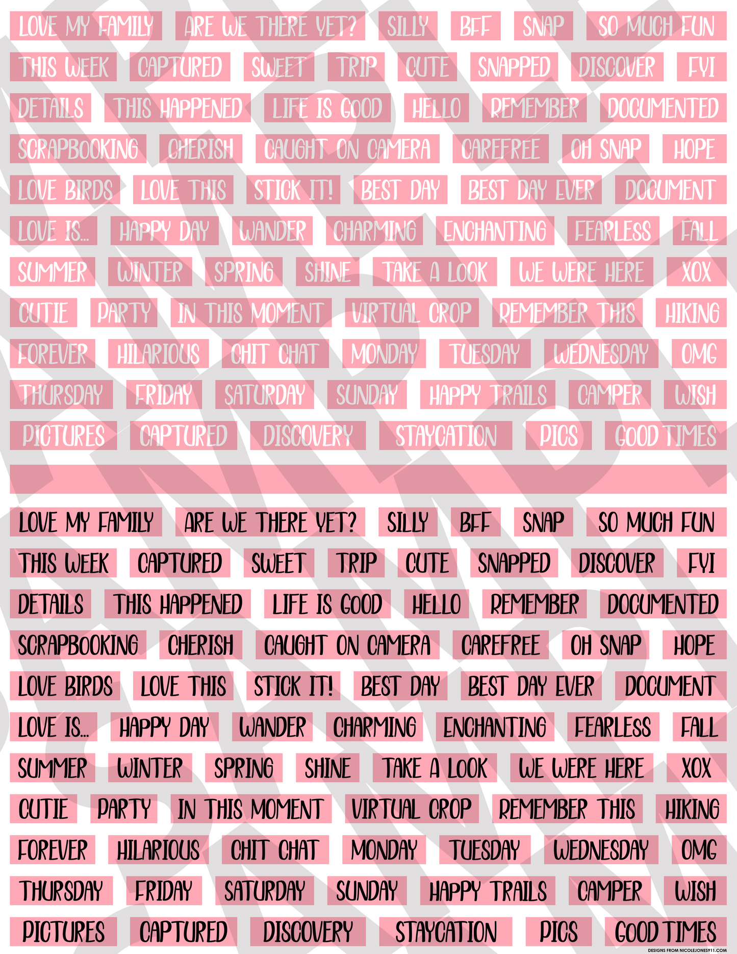 Scrapbooking Words