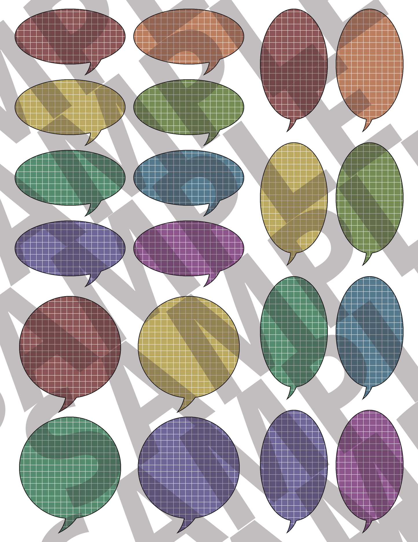 Grid Speech Bubbles
